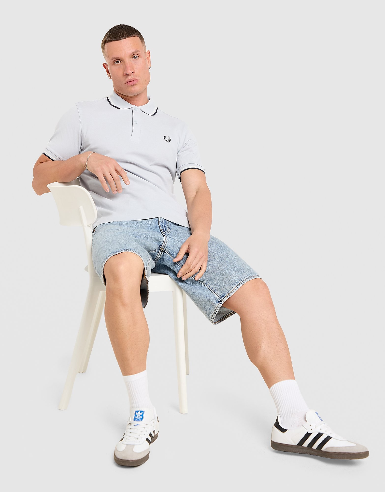 Twin Tipped Poloshirt - Herren, Blau - male - Size: M
