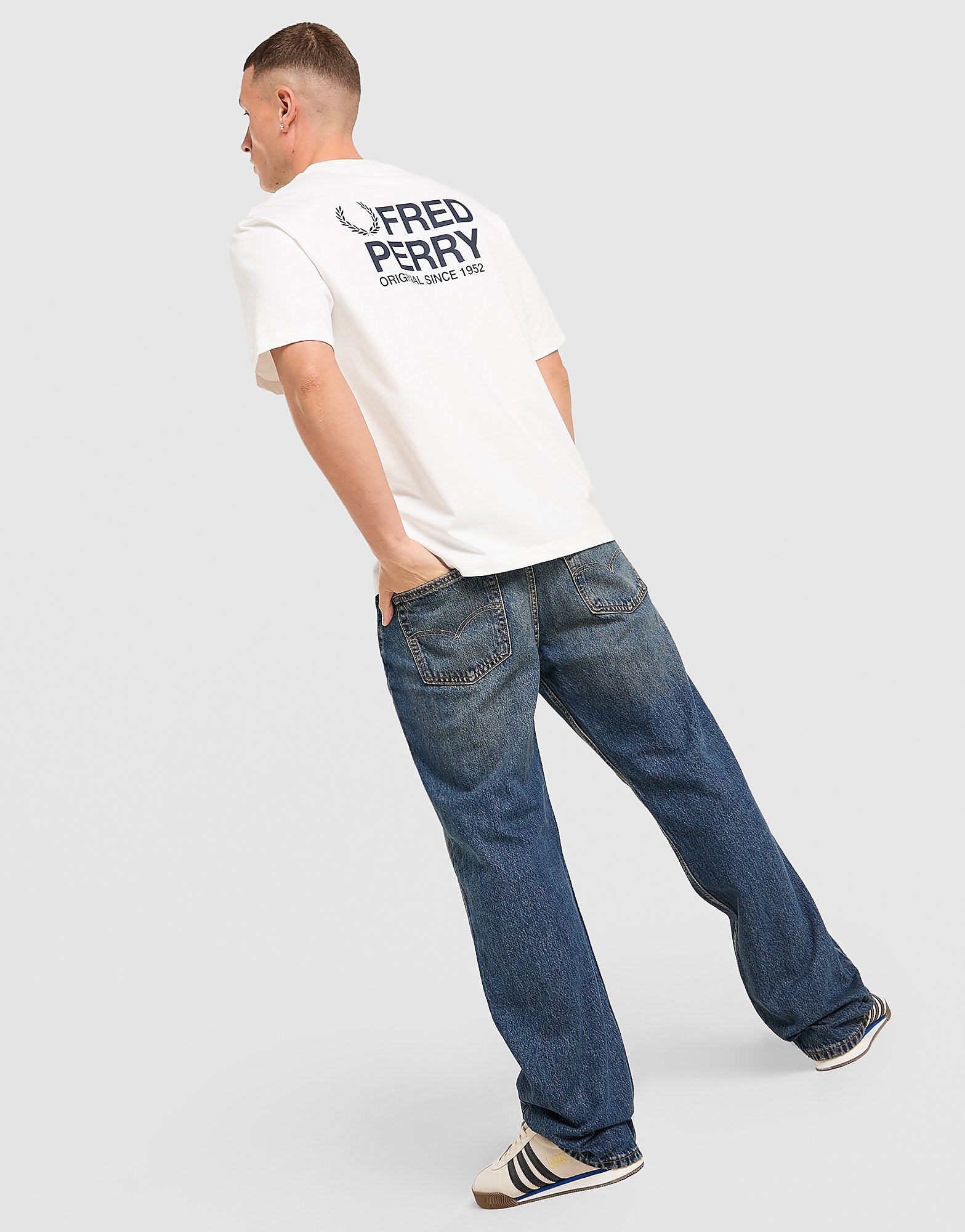 Relaxed Back Graphic T-Shirt - Herren, Weiss - male - Size: L