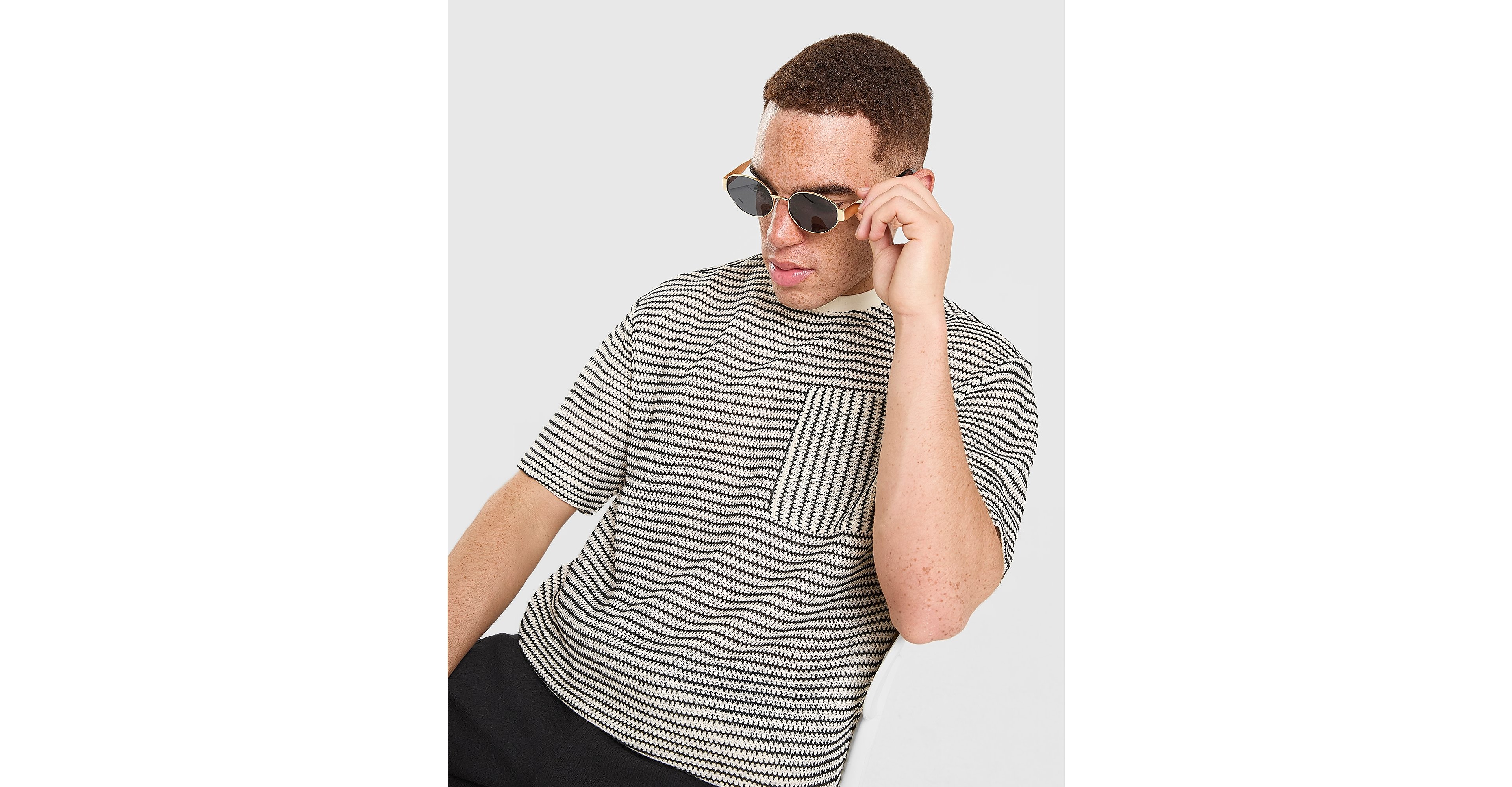 Knit Pocket T-Shirt