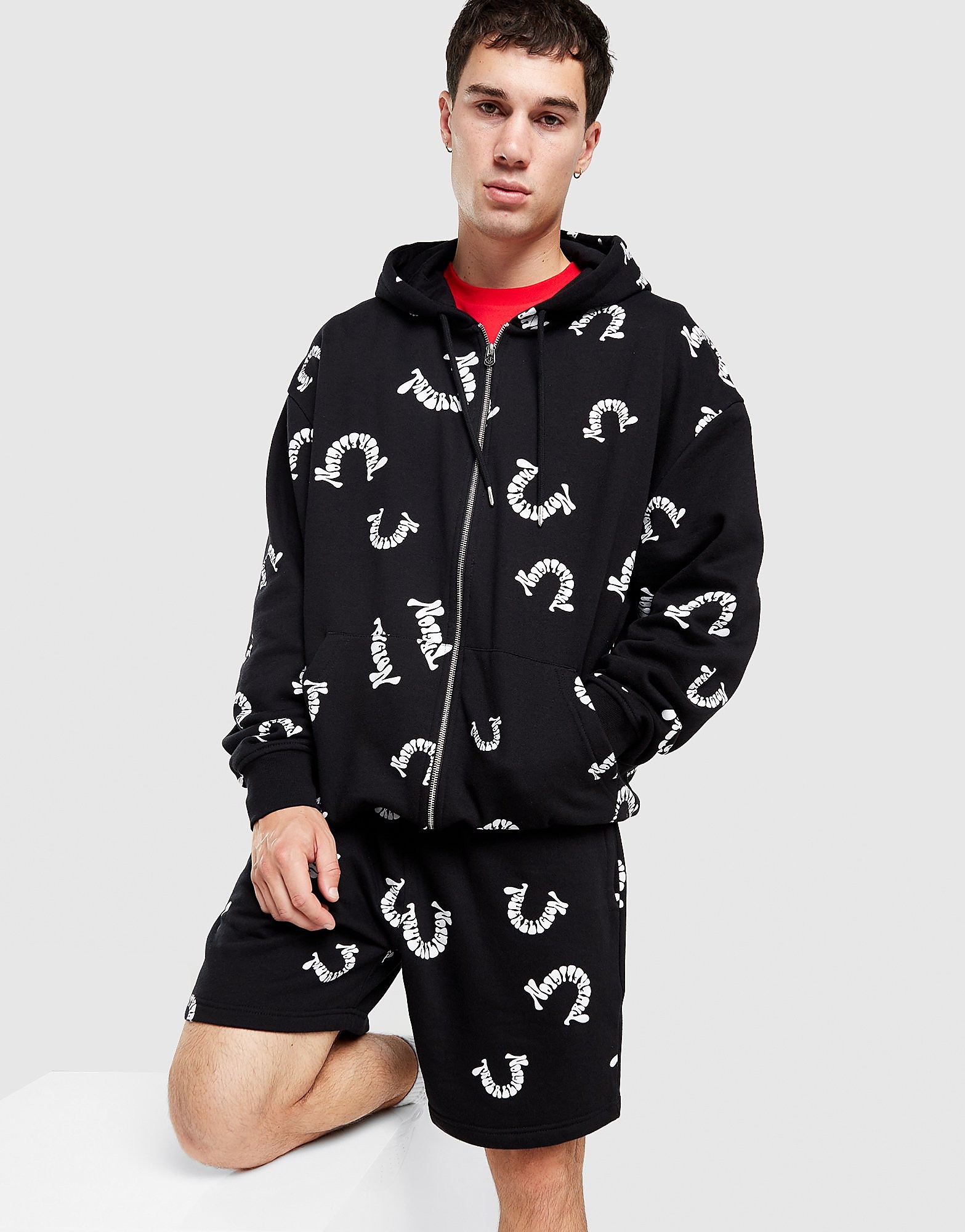 True Religion All Over Print Shorts - Zwart- Heren, Zwart