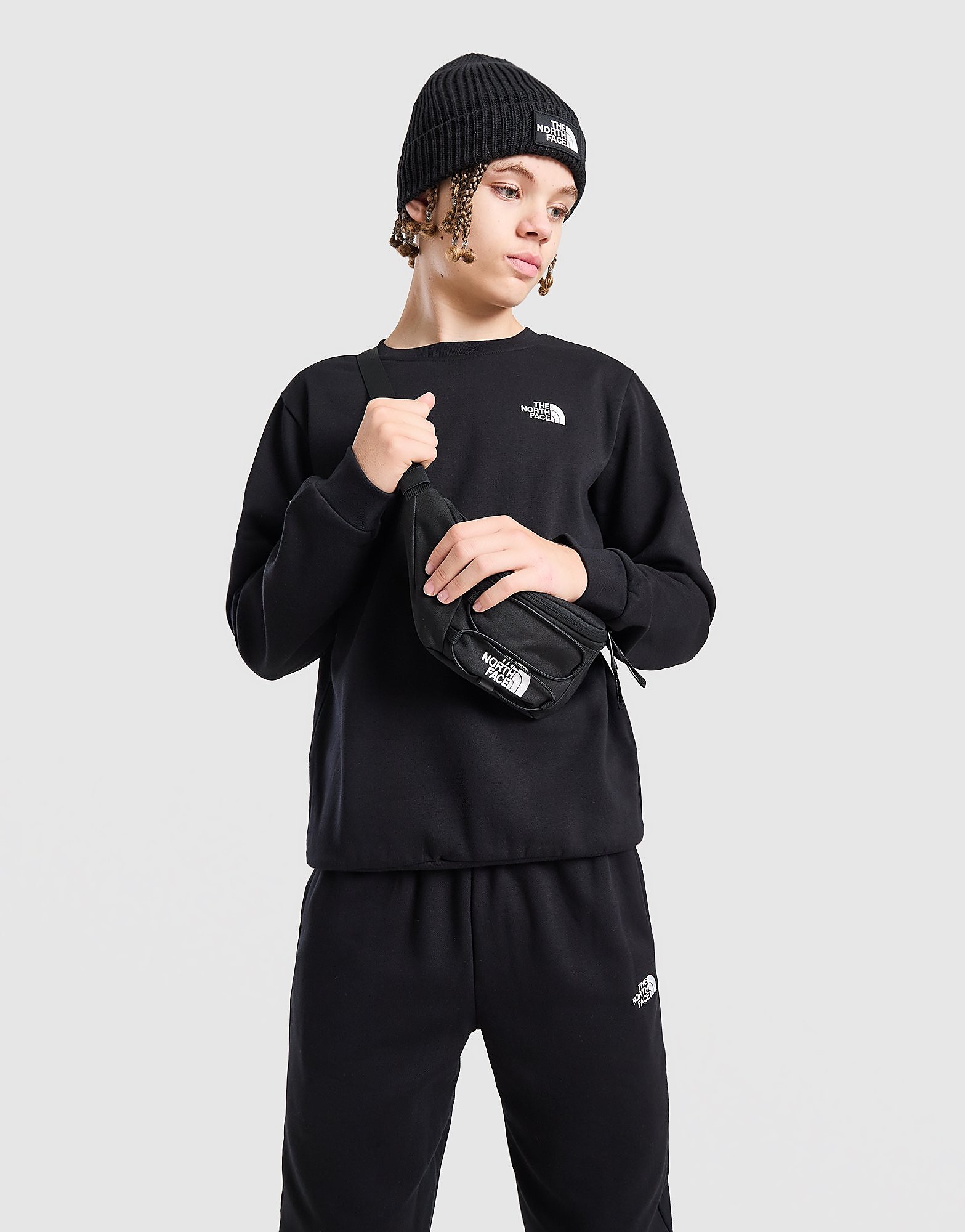 The North Face Simple Dome Crew Sweatshirt Junior Zwart
