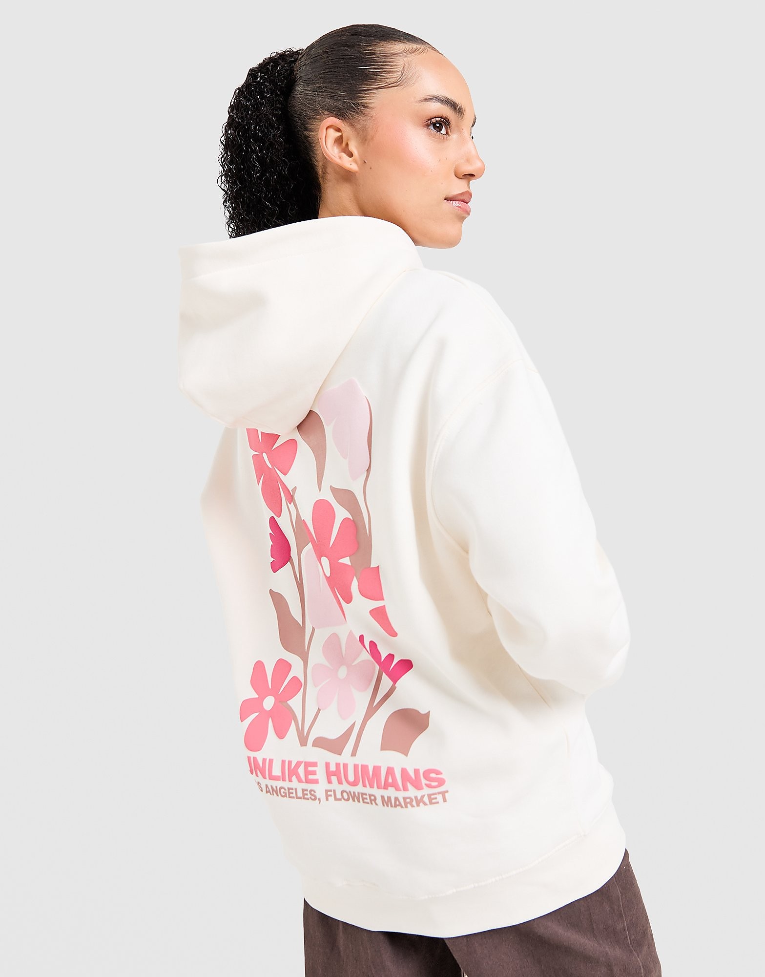Unlike Humans Flower Overhead Hoodie