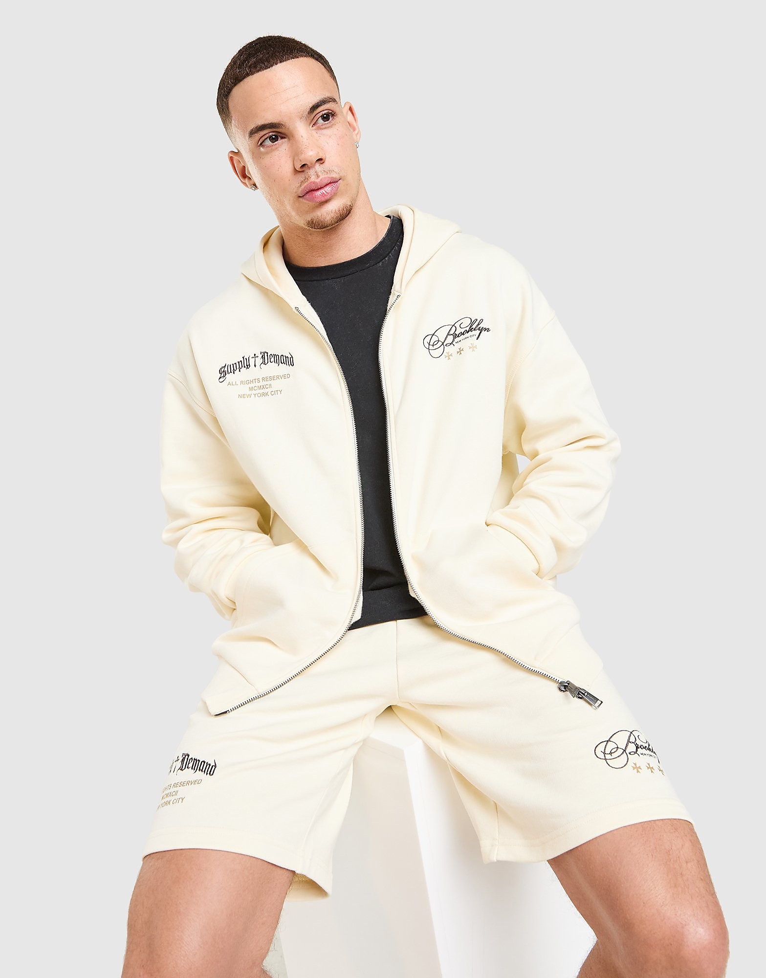 Supply & Demand Remus Full Zip Hoodie Crème Crème - vue 1