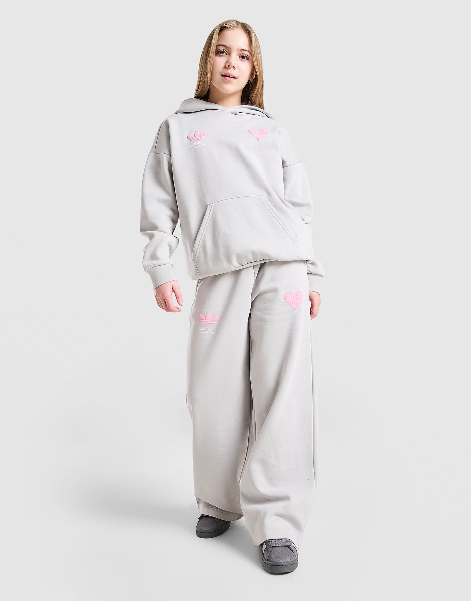 adidas Originals Girls' Heart Wide Leg Joggers Junior