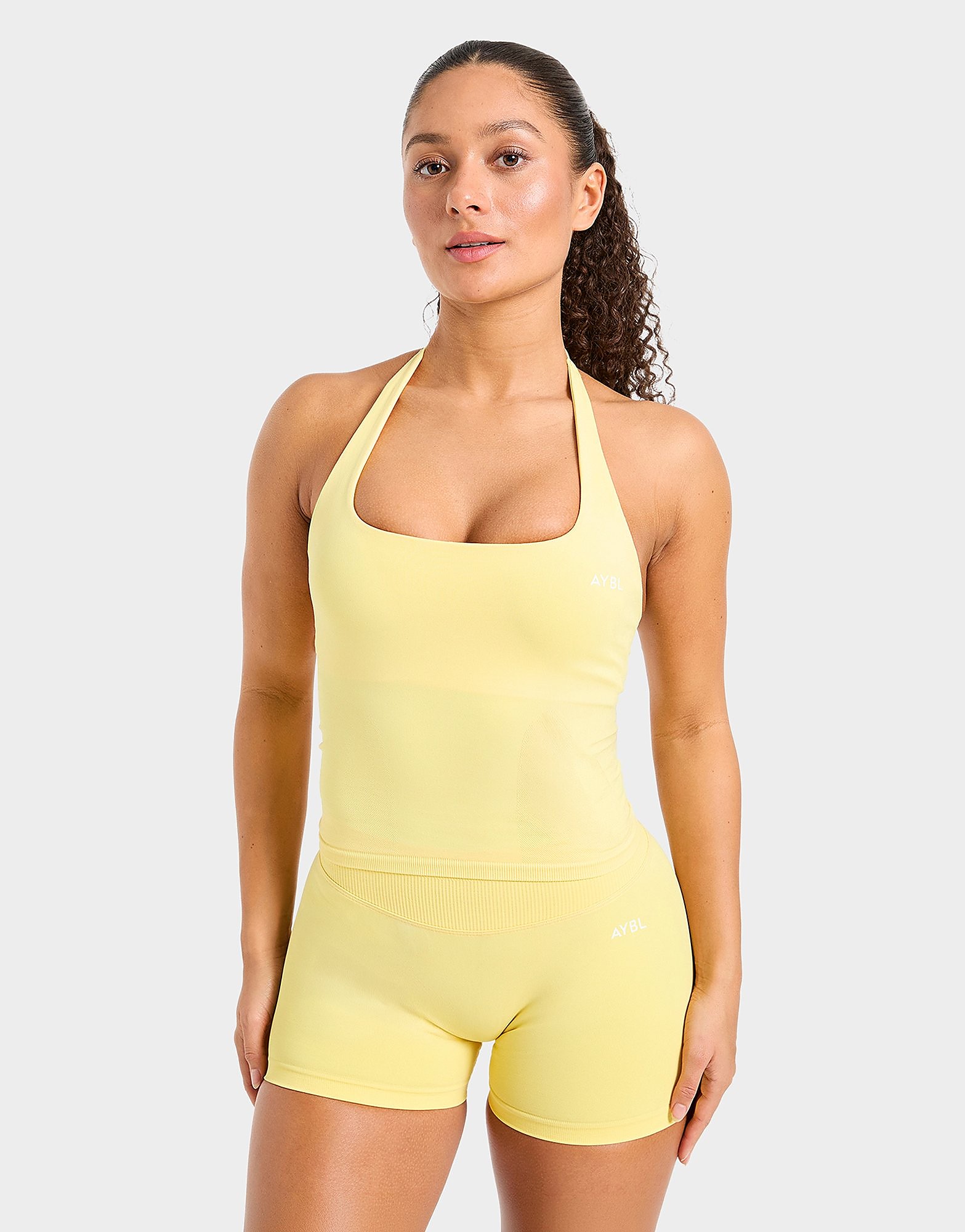 AYBL Enhance Seamless Halterneck Top Jaune Jaune