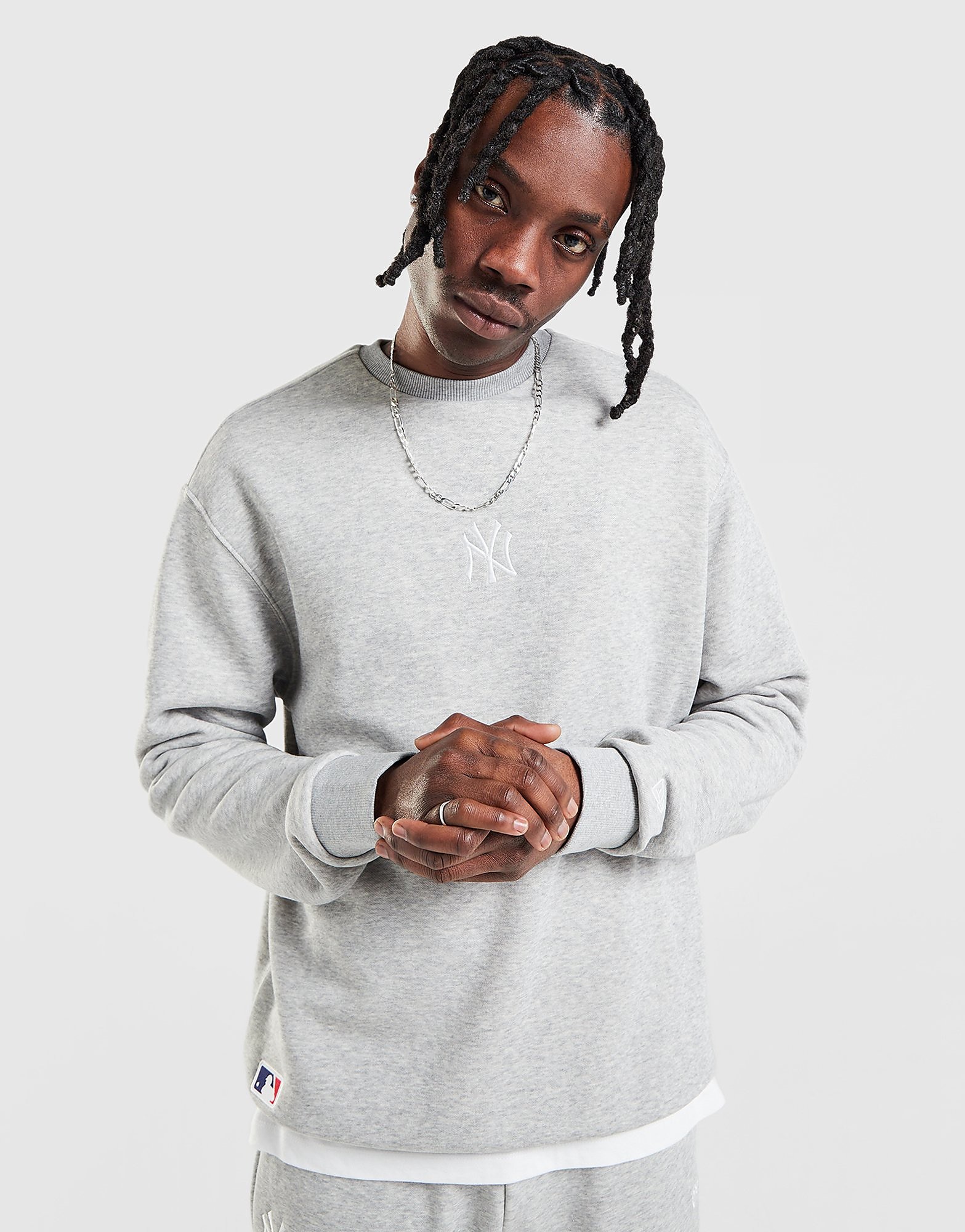 New Era Sweatshirt Crew MLB New York Yankees Small Logo