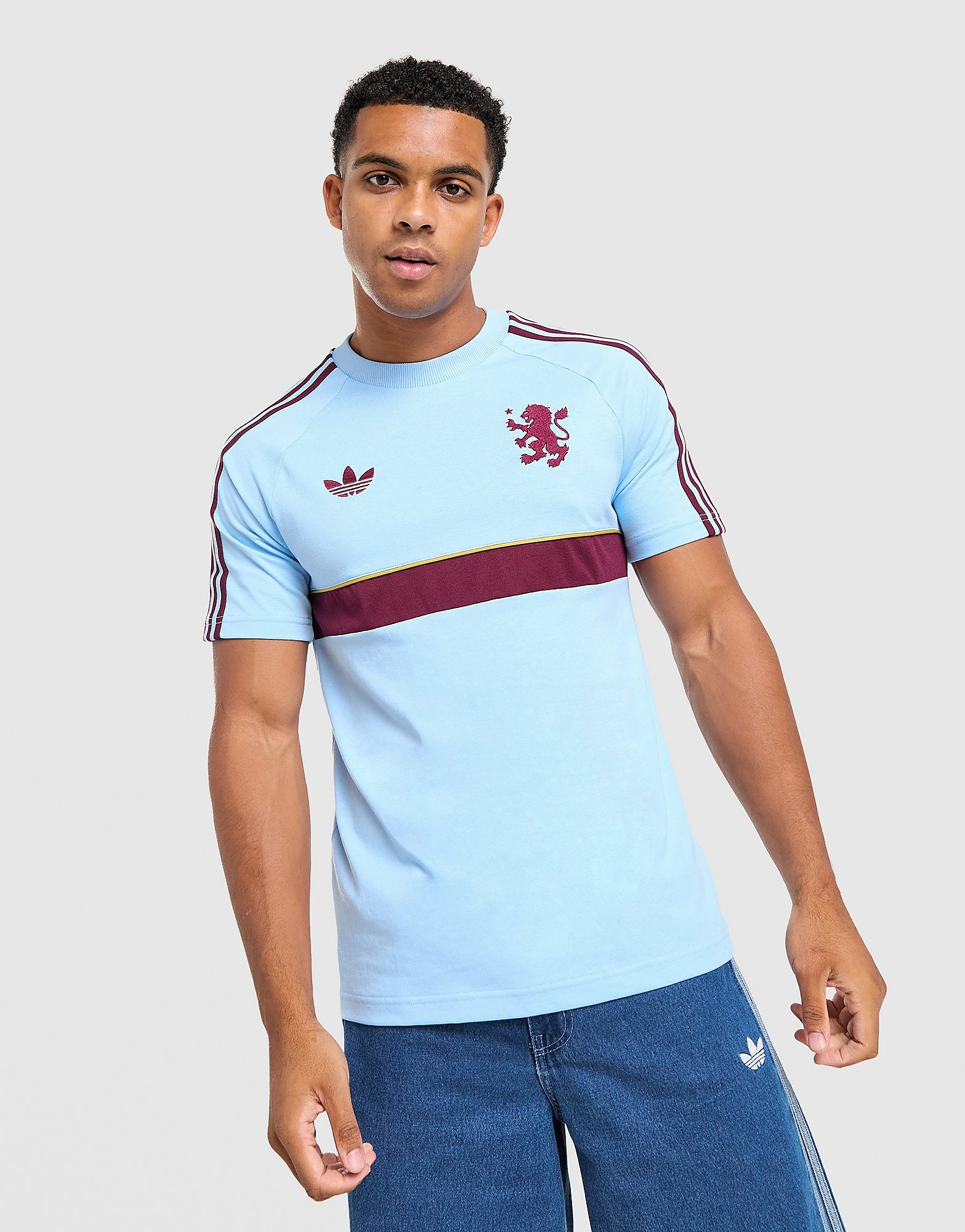 adidas Originals Aston Villa FC OG T-Shirt - Blauw- Heren, Blauw XXL