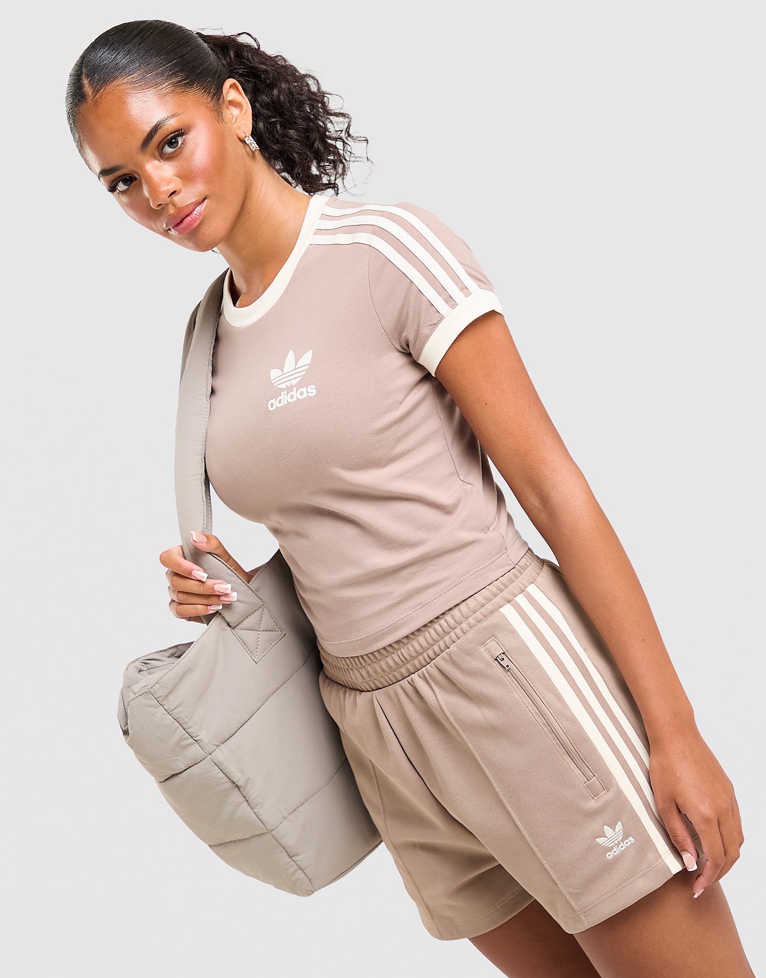 Classic Slim T-Shirt - Damen, Braun - female - Size: L