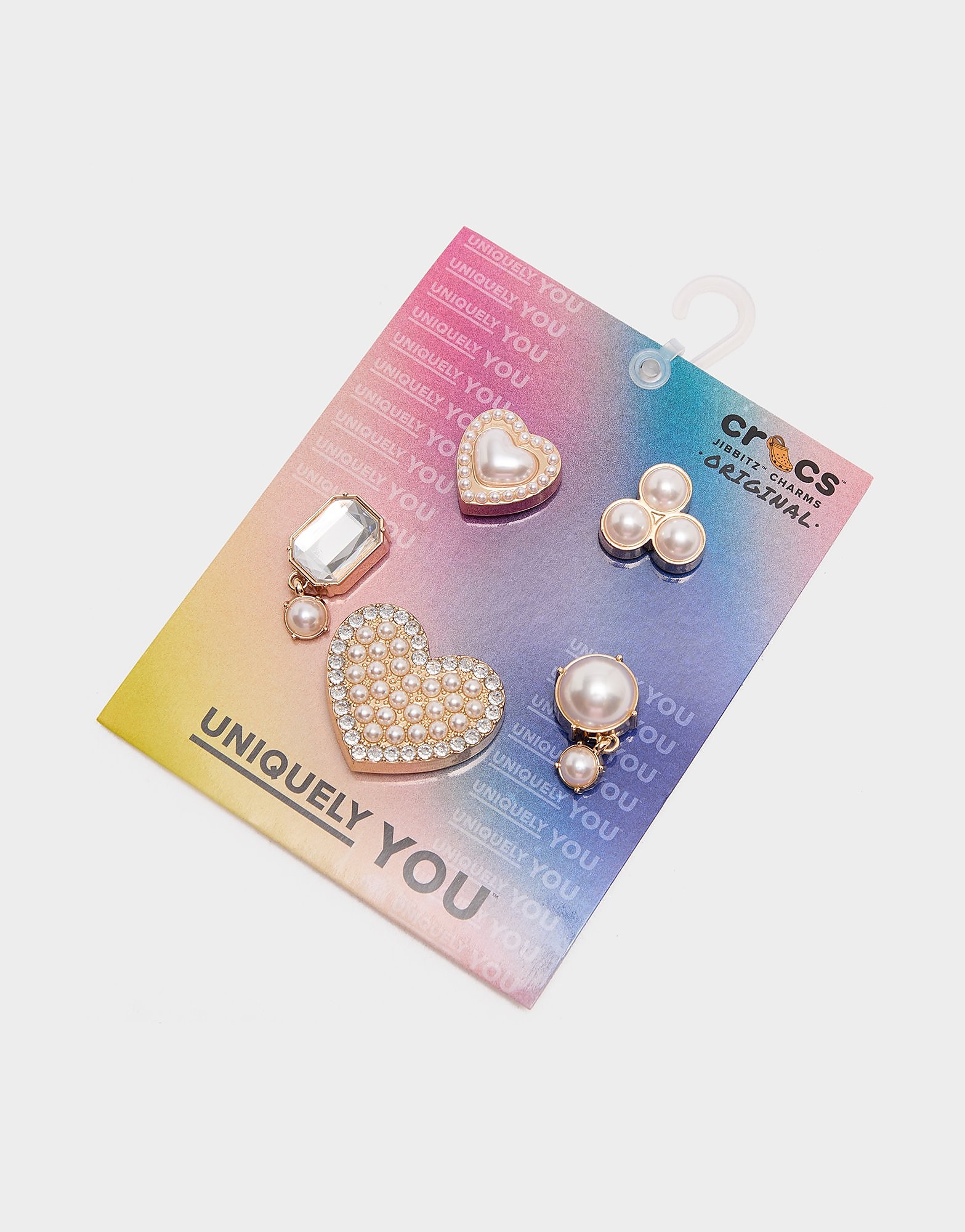 Pack Pearly Hearts Jibbitz Charms - Damen, Mehrfarbig - female - Size: One Size
