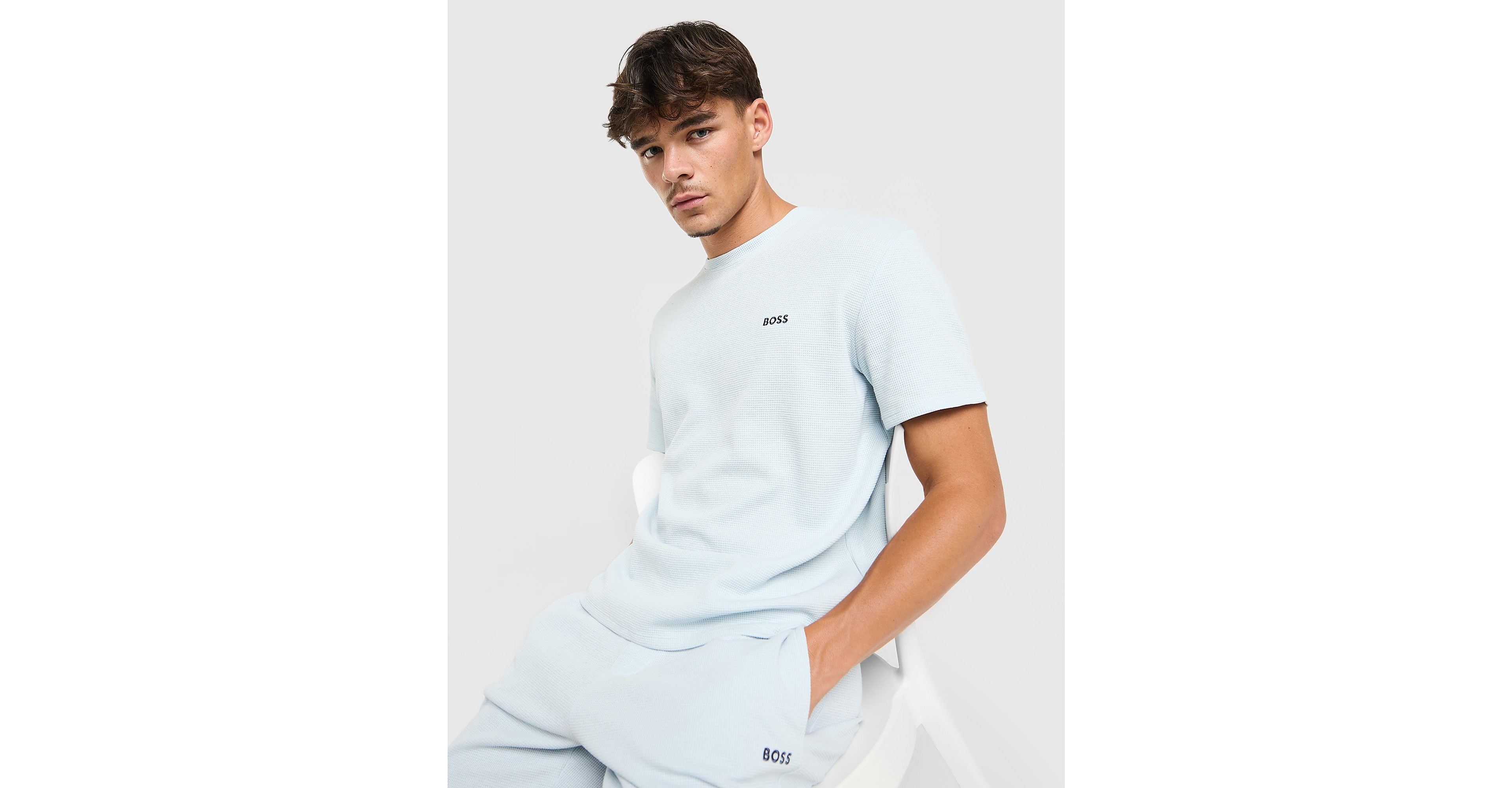Boss Waffle-knit pyjama top långärmade t-shirts herr – bild 5