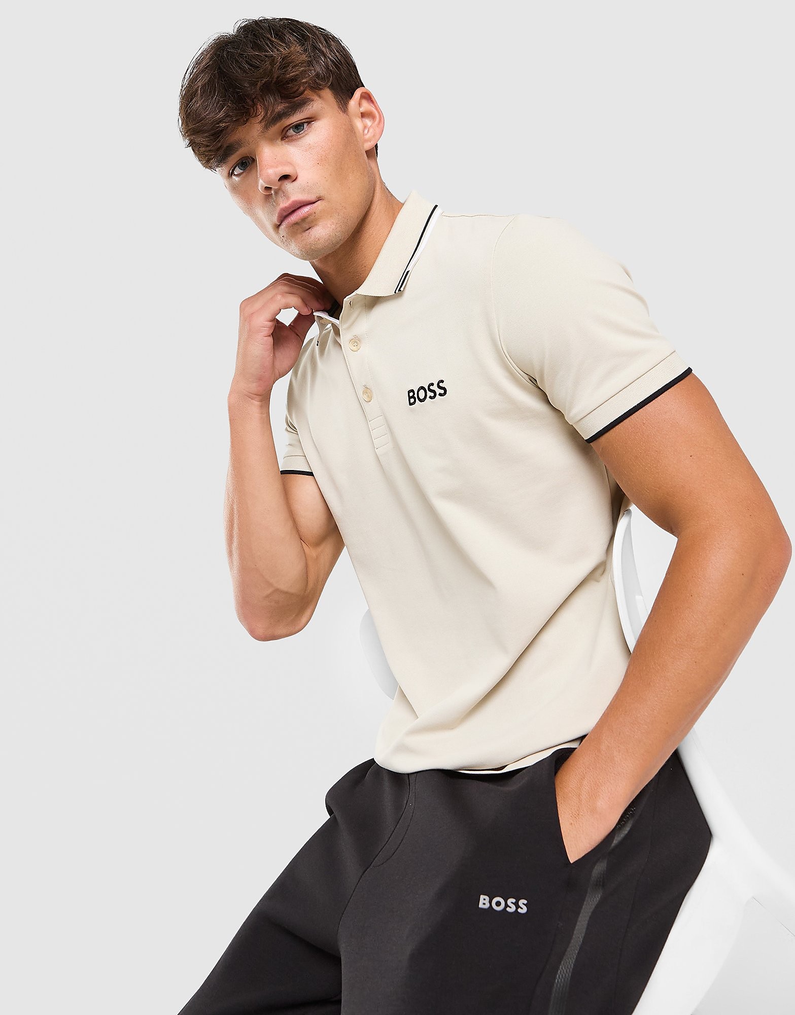 BOSS Paddy Pro Polo Shirt - Beige- Heren, Beige