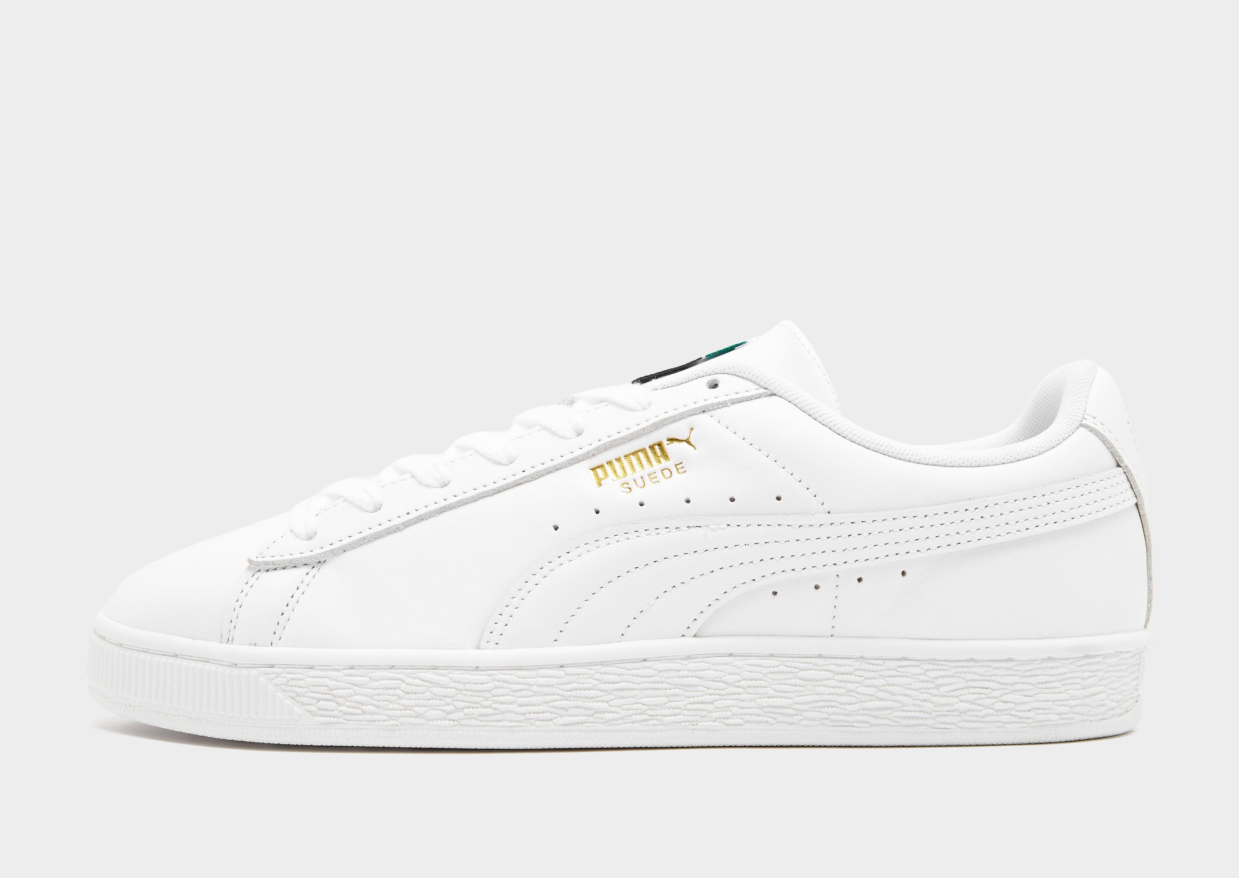 PUMA Suede Leather - Blanc, Blanc prix pas cher