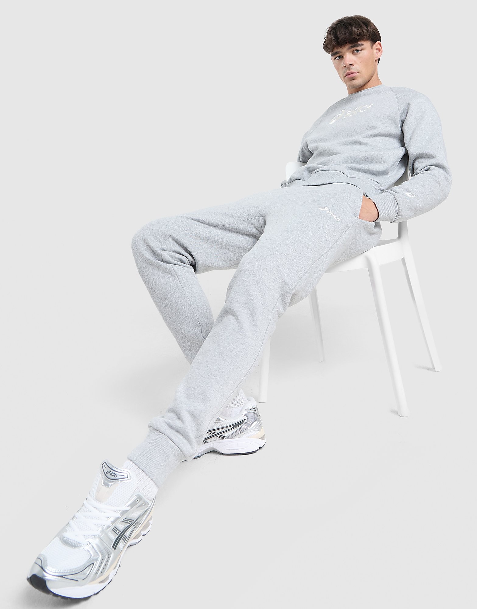 ASICS Logo Joggers - Grijs- Heren, Grijs