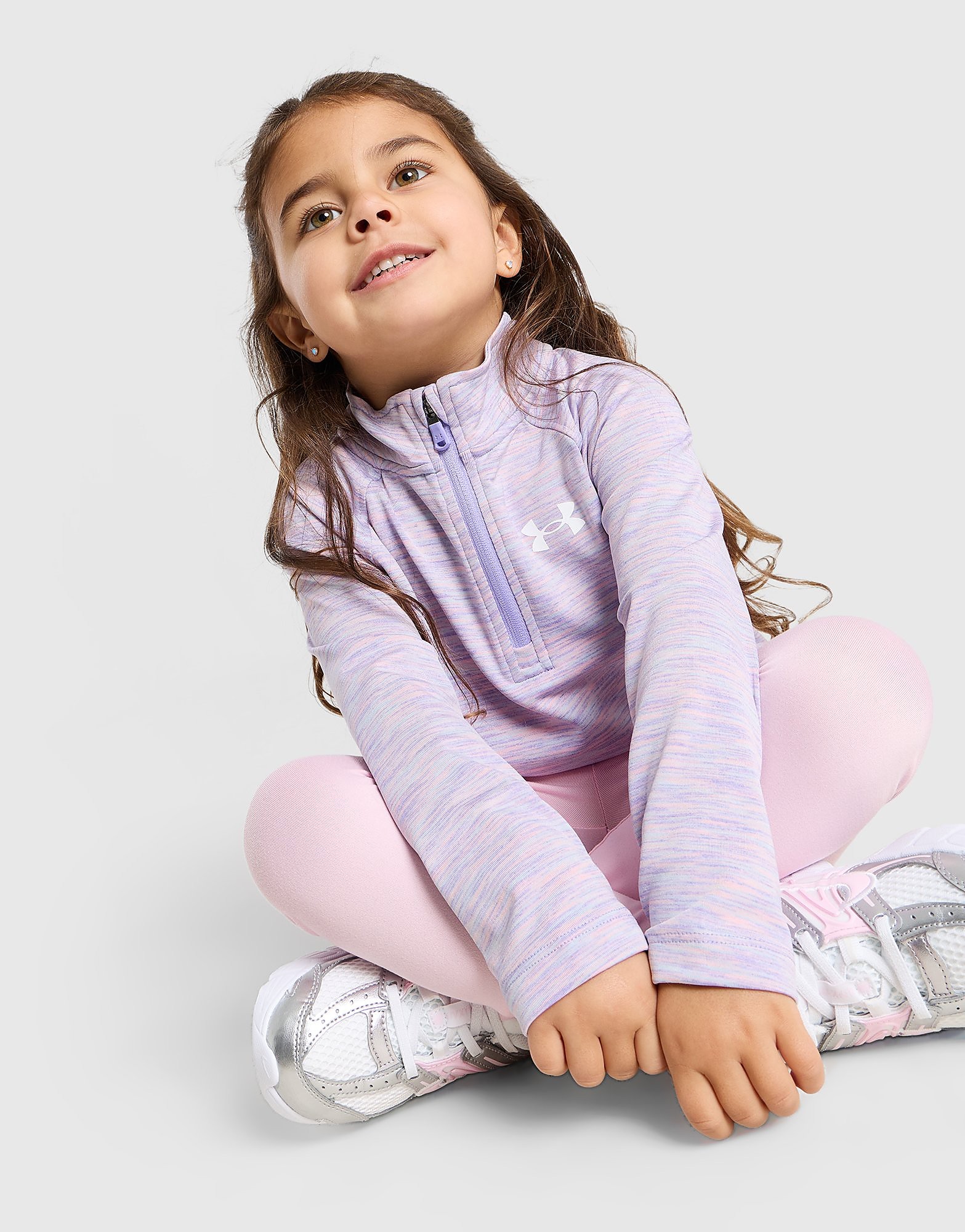 Under Armour Girls' Twist 1/4 Zip Set Infant - Paars - Kind, Paars
