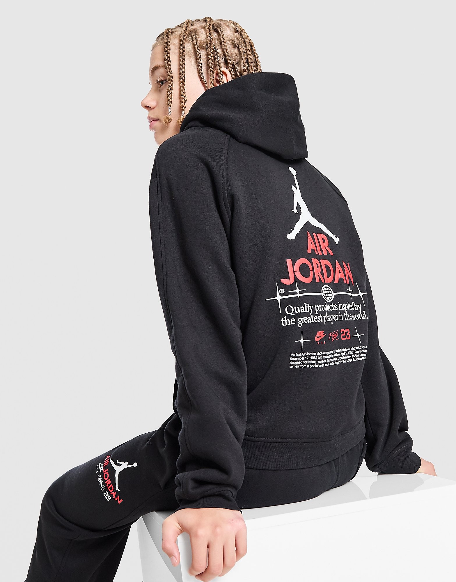 Jordan Jumpman Graphic Hoodie Junior - Zwart - Kind, Zwart