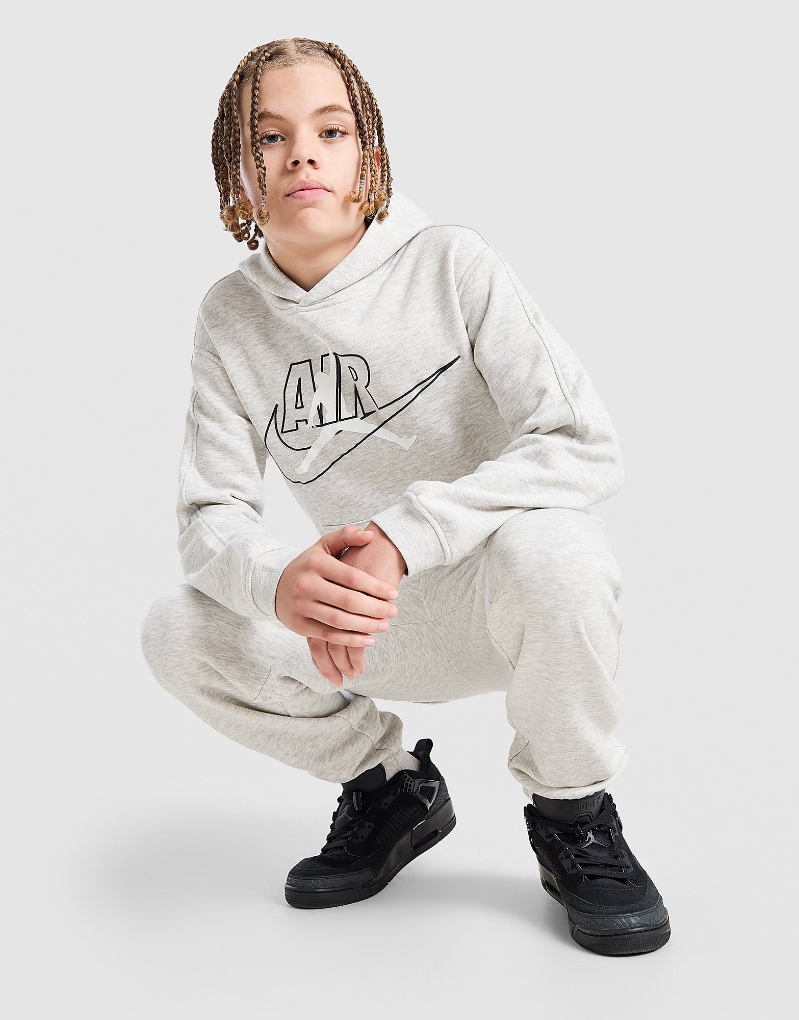 Jordan Jumpman Swoosh Hoodie Junior - Grijs - Kind, Grijs