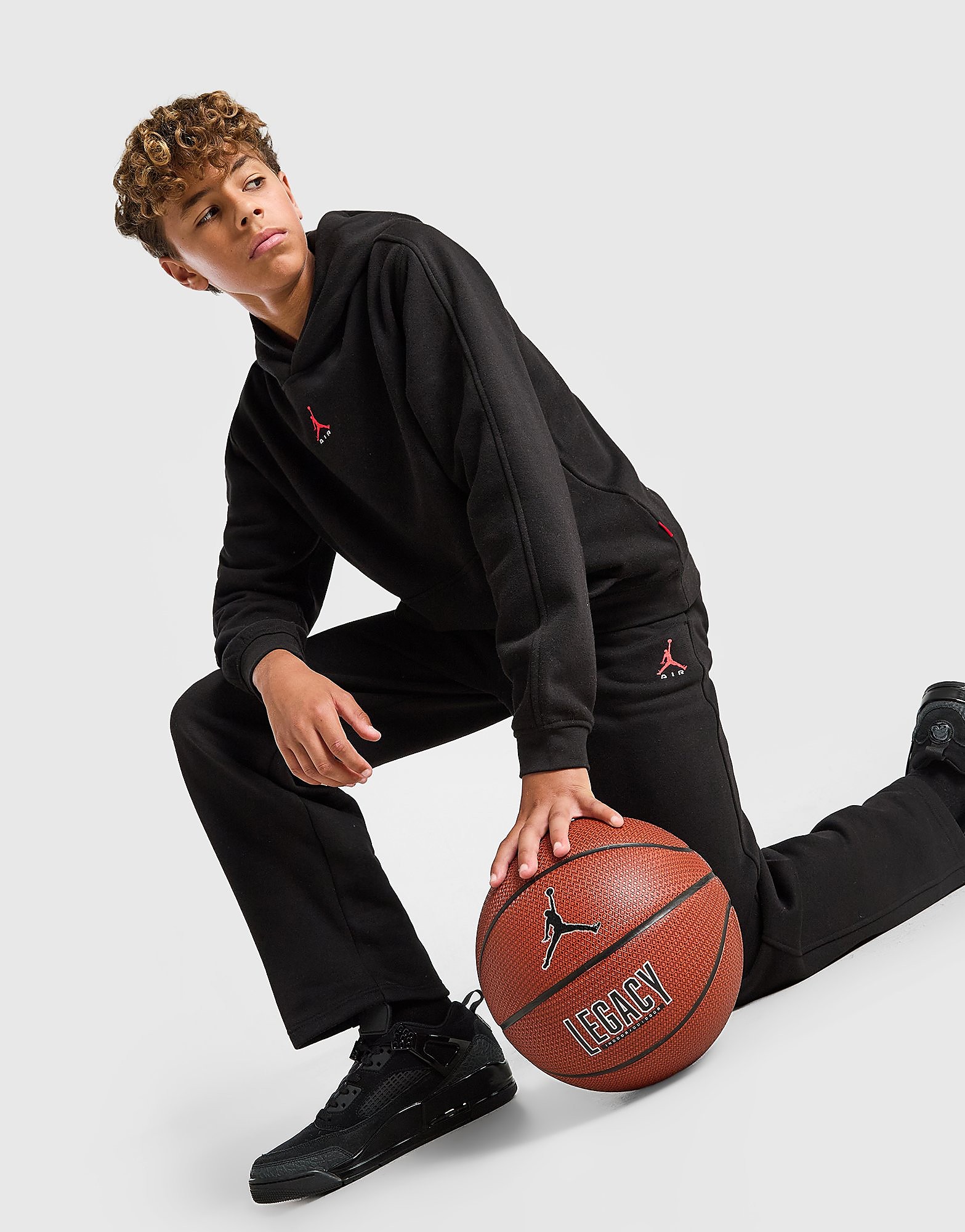 Jordan Brooklyn Open Hem Joggers Junior Zwart Kind Zwart