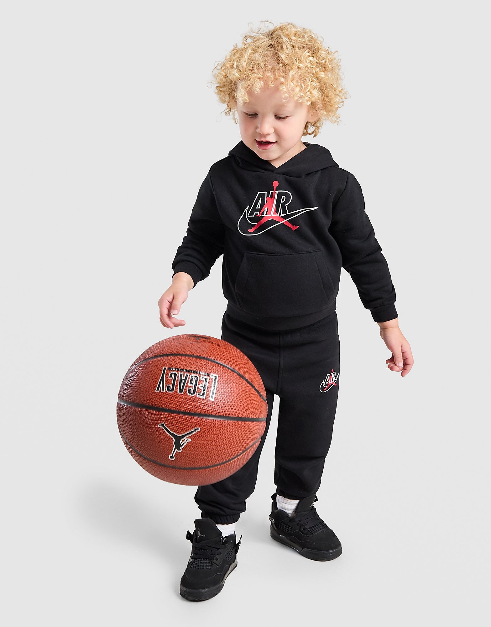 Jordan Jump Swoosh Overhead Tracksuit Infant Zwart Kind Zwart