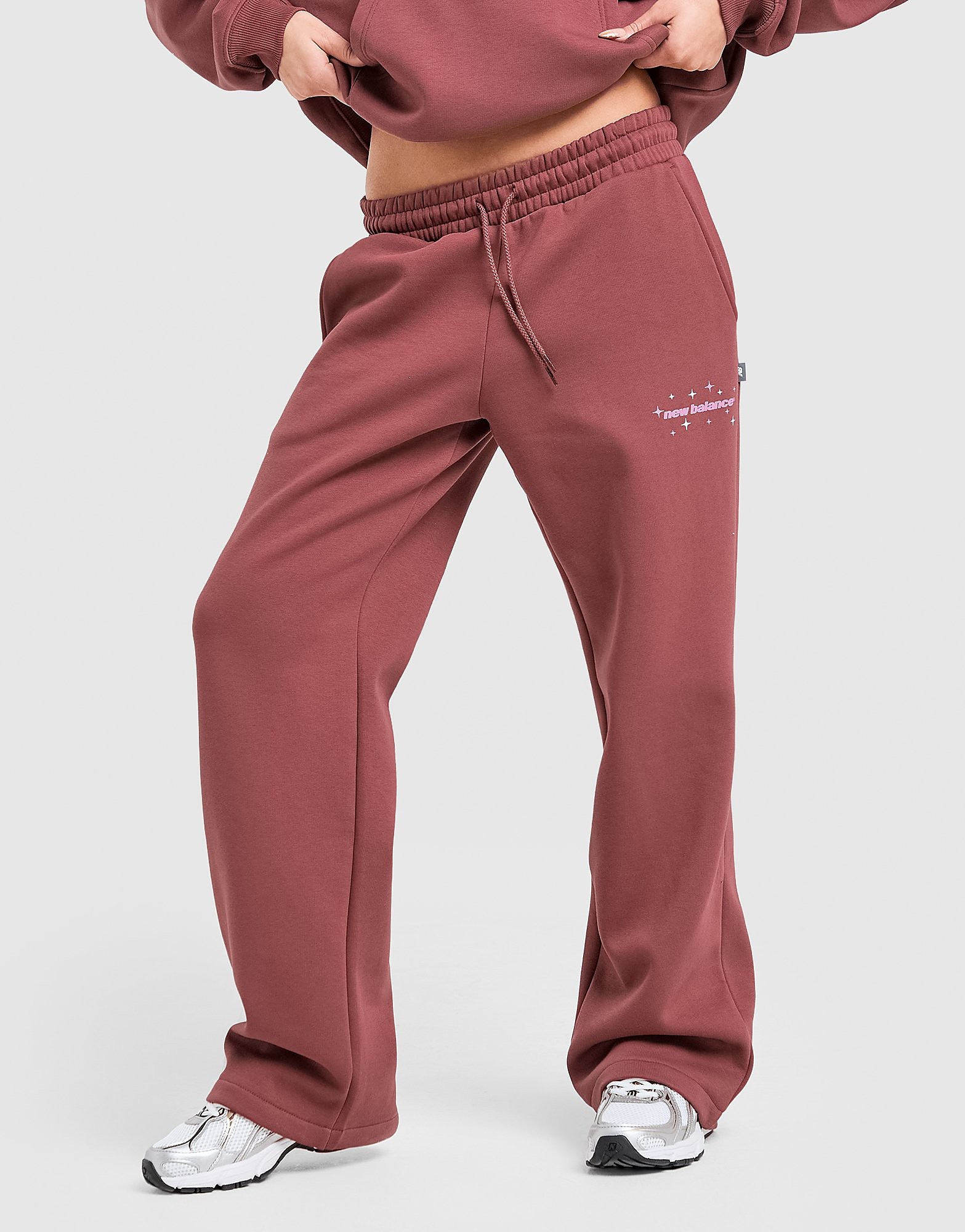 New Balance Pantaloni della tuta Wide Leg Star, rosso