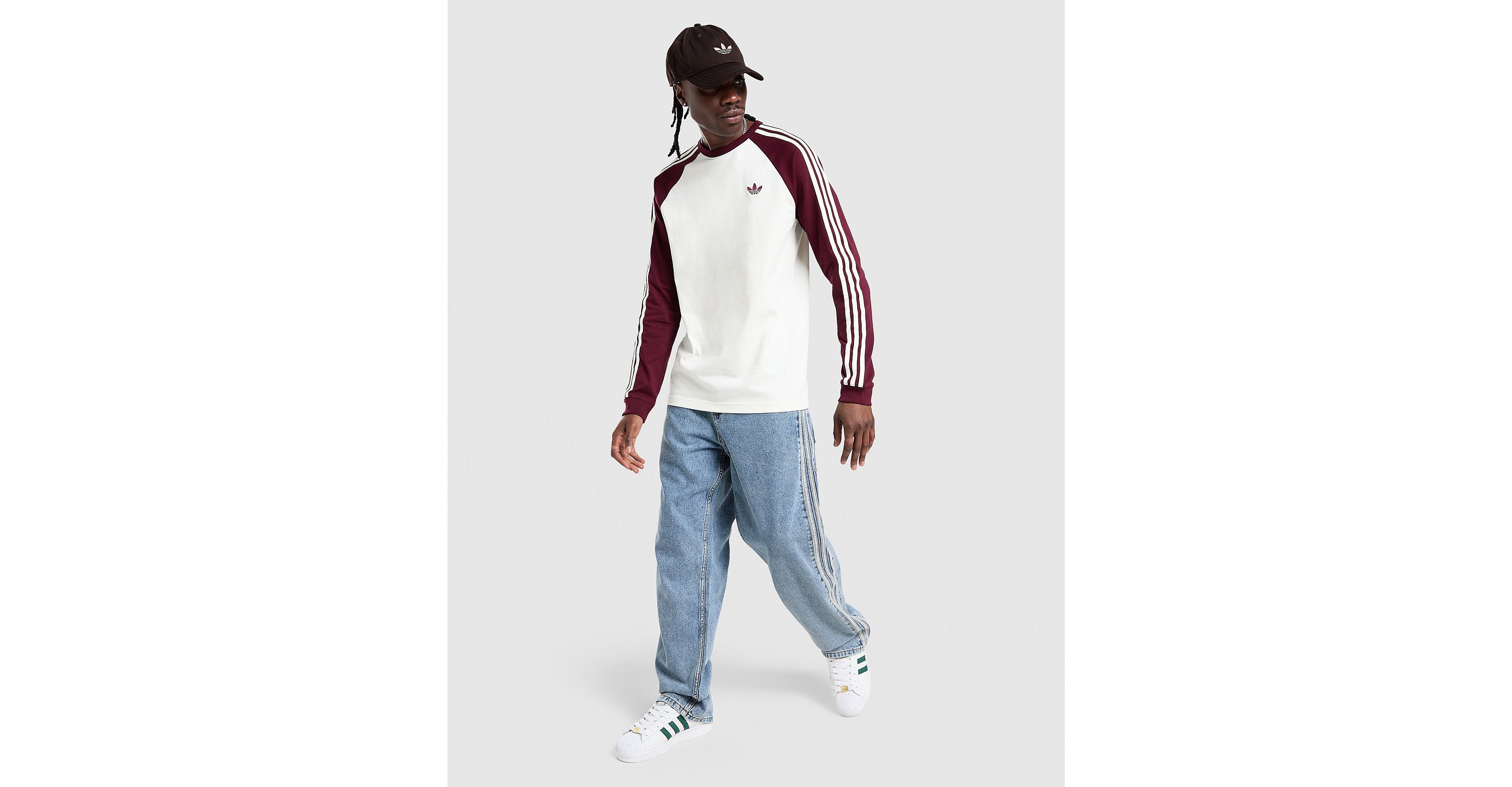 Adidas FIREBIRD ADICOLOR DENIM JEANS MED MEDELHÖG MIDJA OCH RAKA BEN herr – bild 5