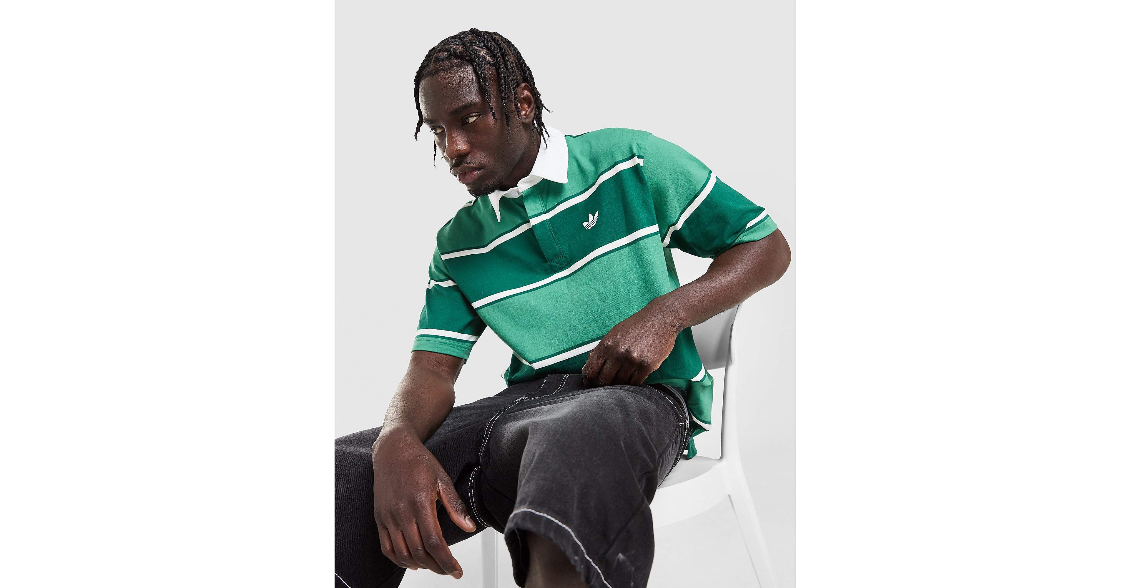 Striped Rugby Polo Shirt