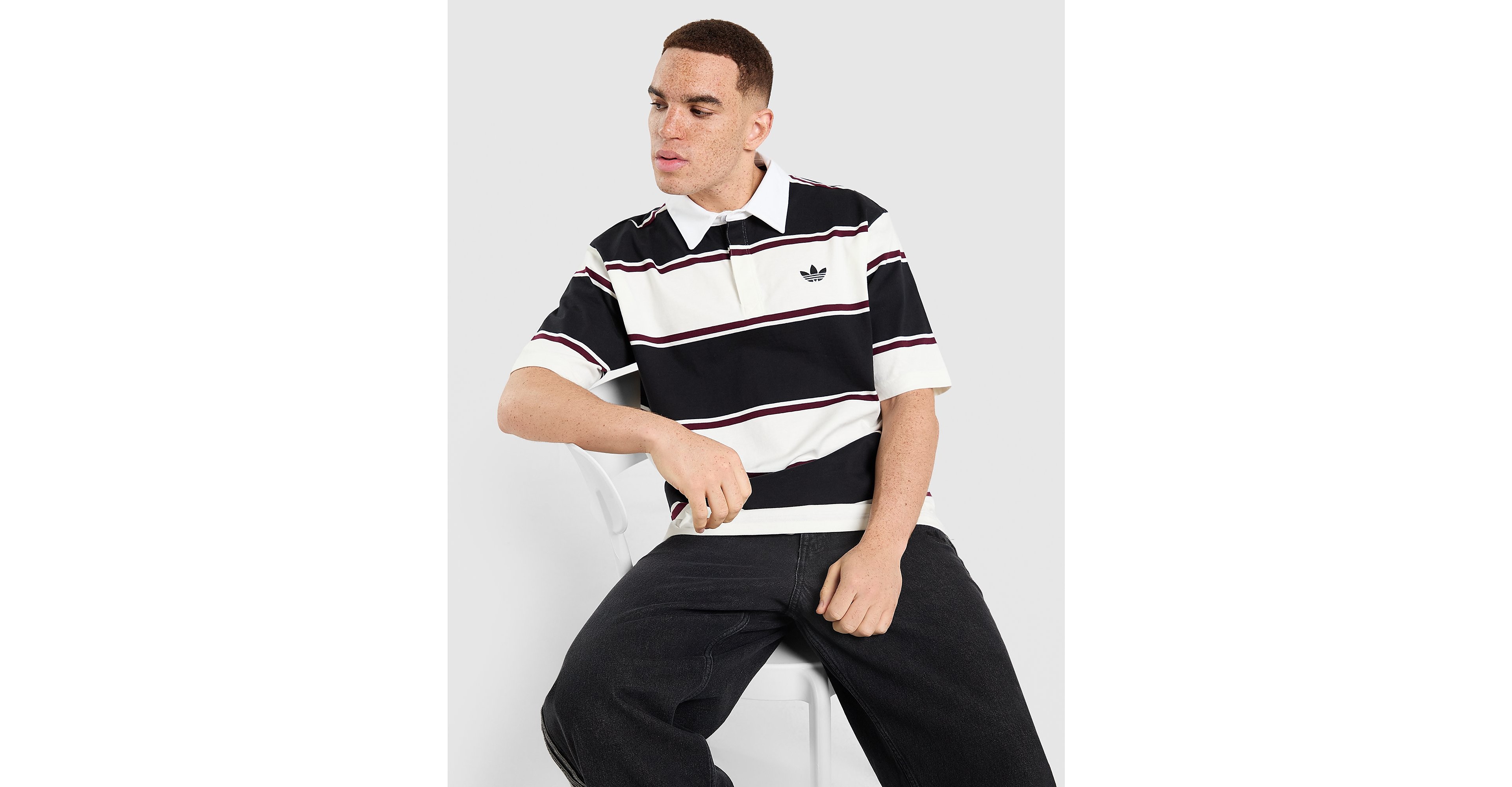 Striped Rugby Polo Shirt
