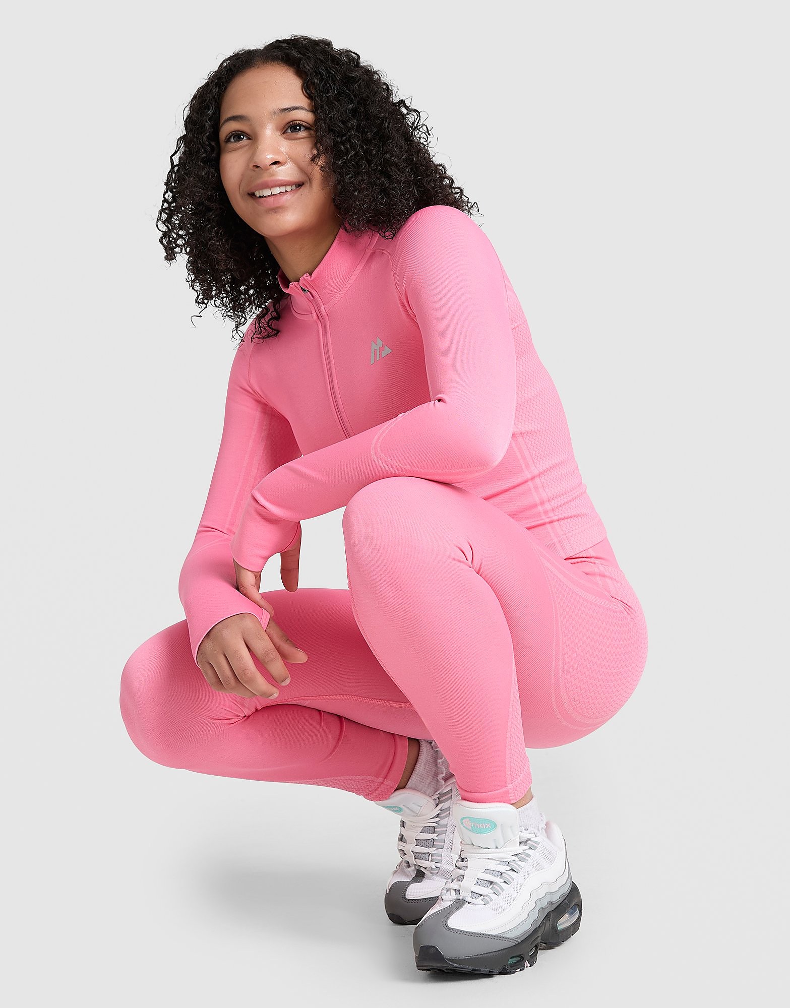 MONTIREX Girls' Harmony Seamless Full Zip Top Junior - Roze - Kind, Roze XS