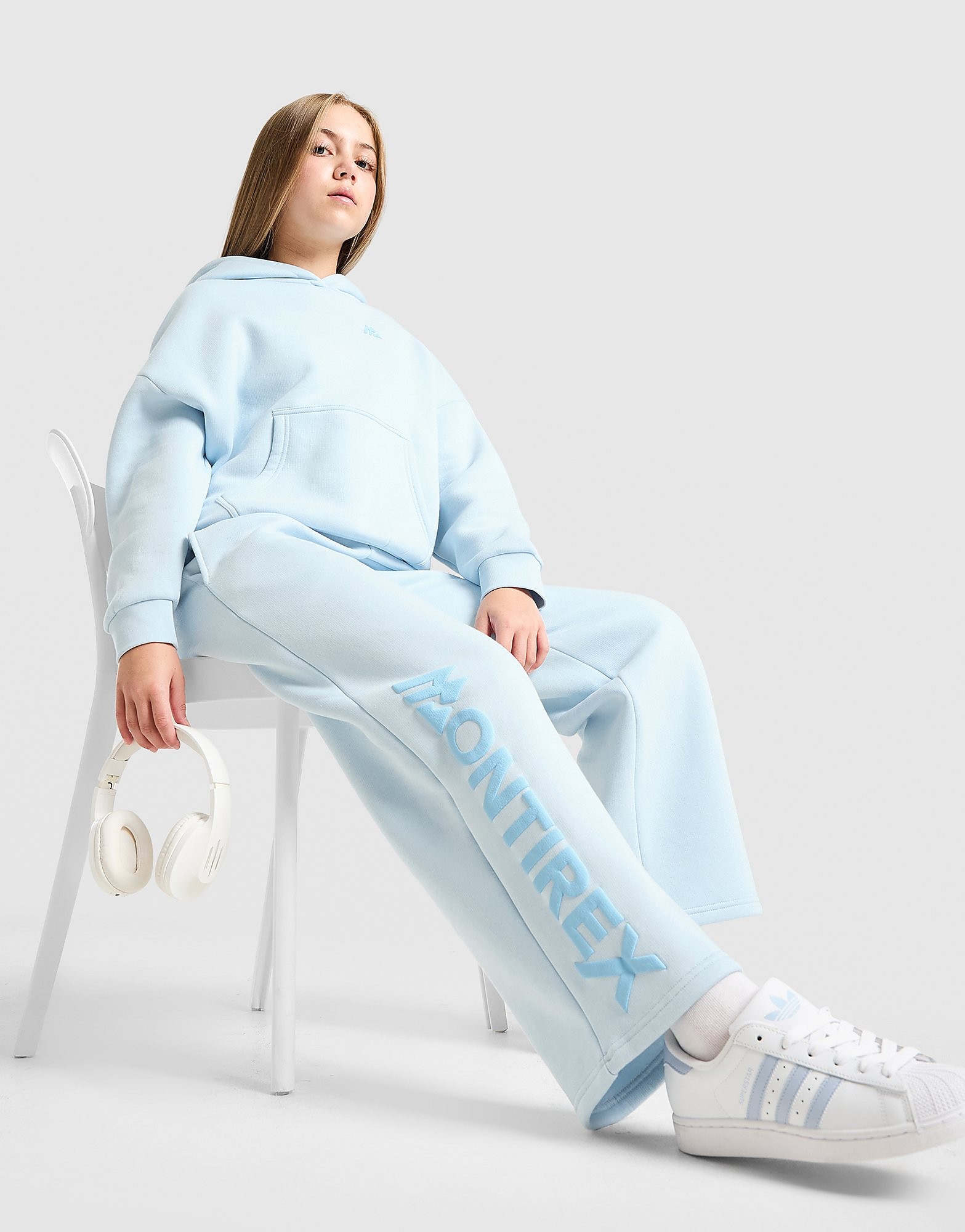 MONTIREX Girls' Vibe Fleece Joggers Junior - Blauw - Kind, Blauw XS