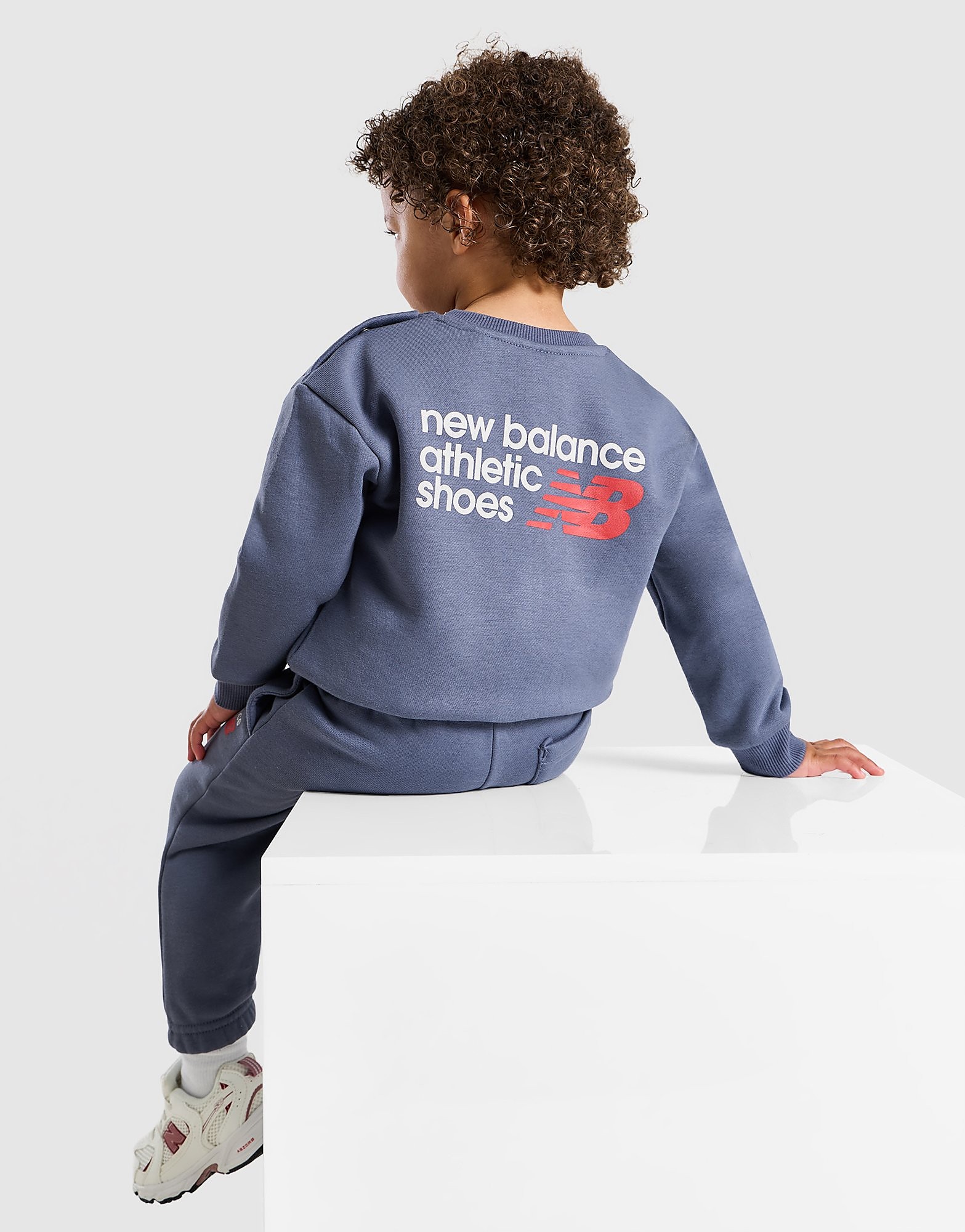 New Balance Athletic Crew Tracksuit Infant - Grijs - Kind, Grijs