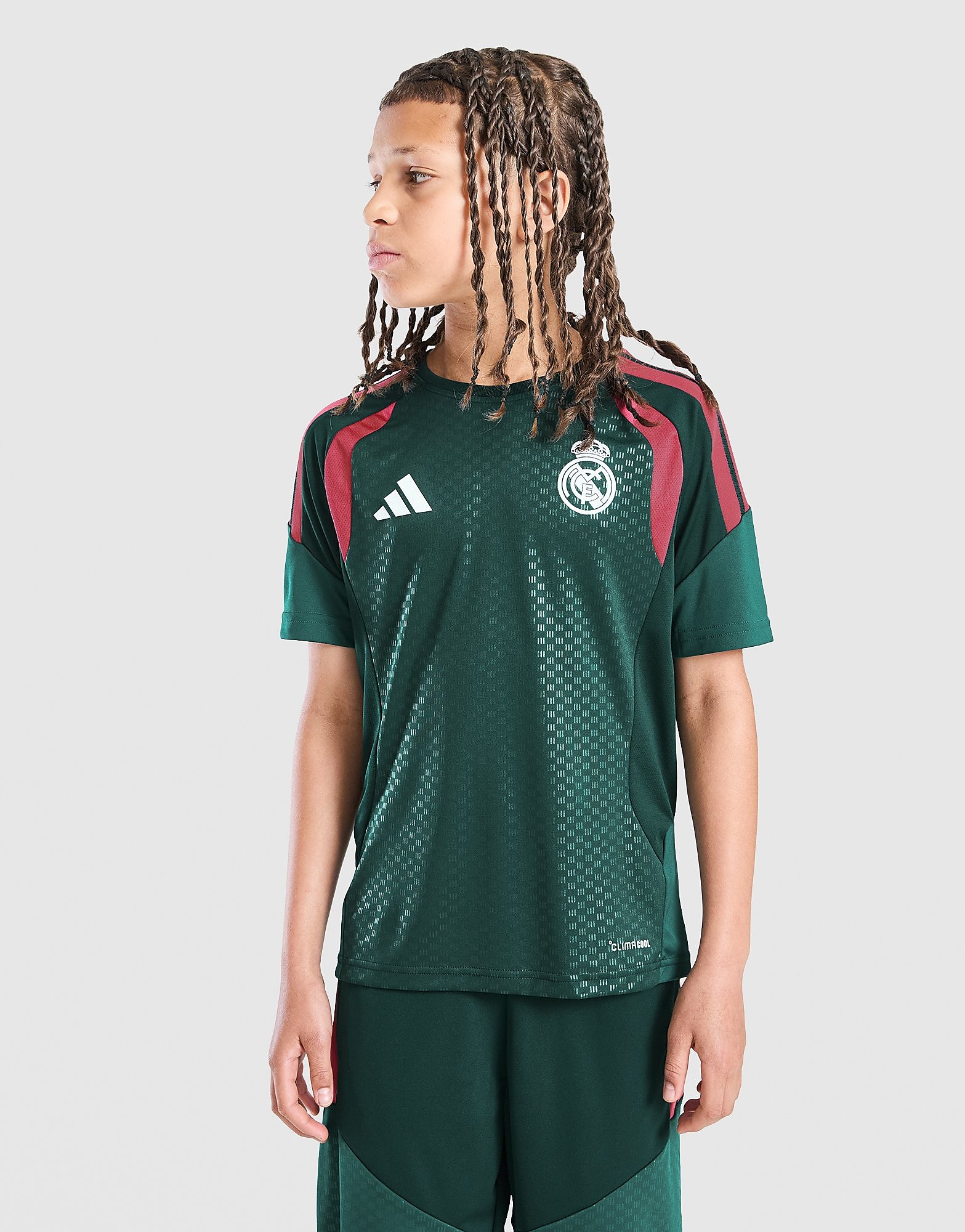 Real Madrid Tiro 26 Training Shirt Junior - Verde, verde verde Bambino taglia 9-10Y