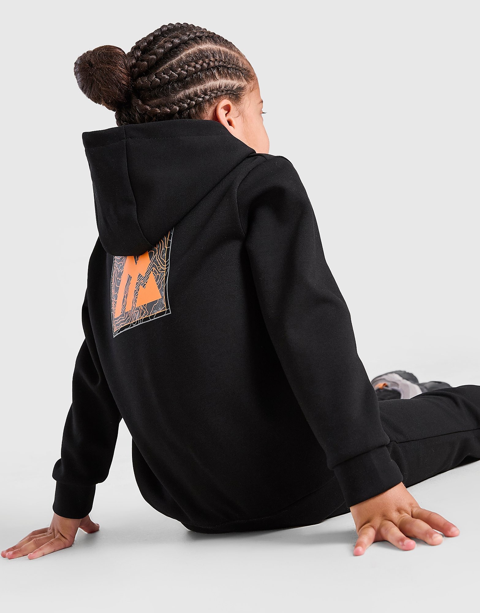 MONTIREX Graphic Fleece Overhead Tracksuit Children - Zwart - Kind, Zwart 2-3Y