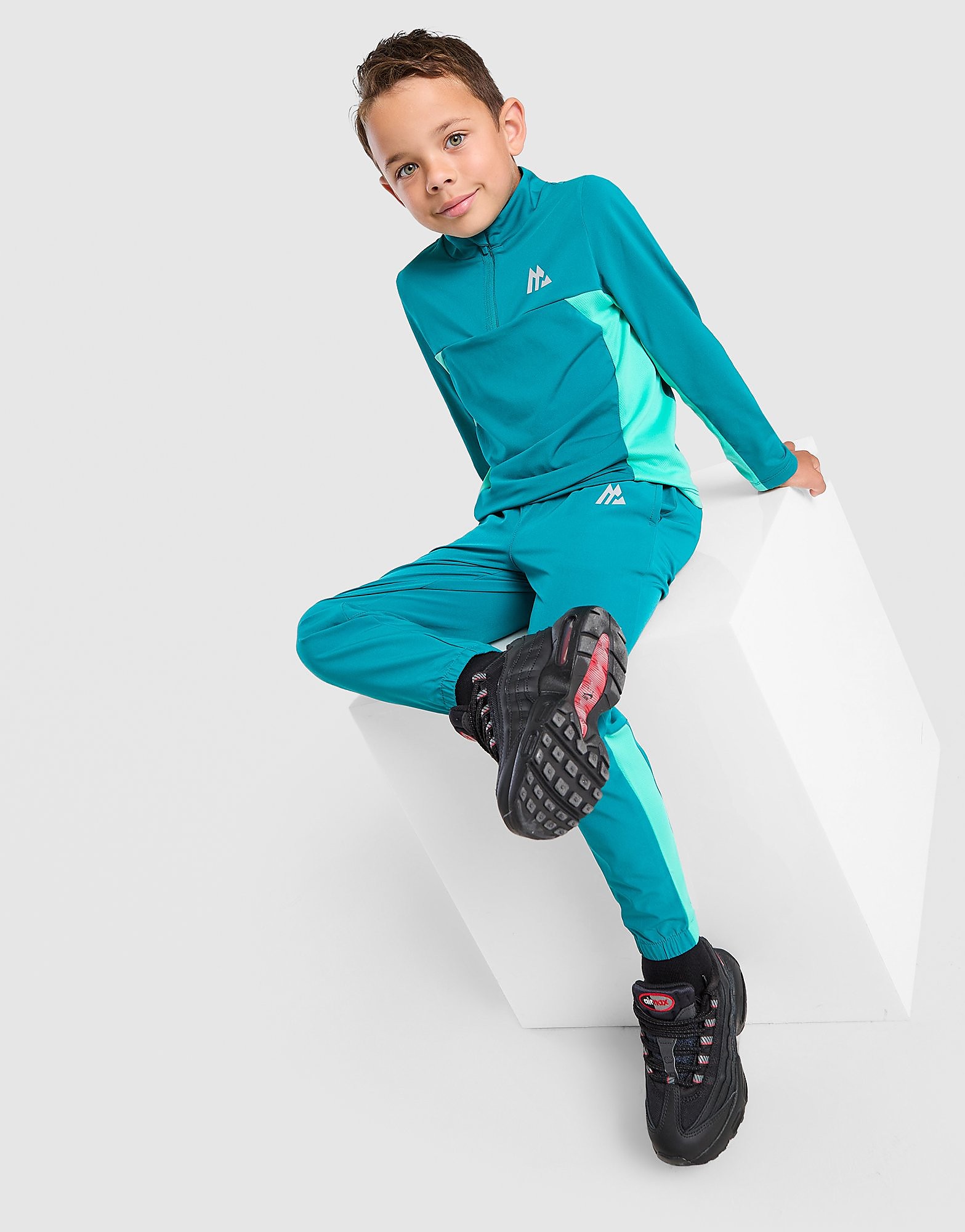 MONTIREX Peak 2.0 1/4 Zip Top/Track Pants Set Children - Groen, Groen 2-3Y