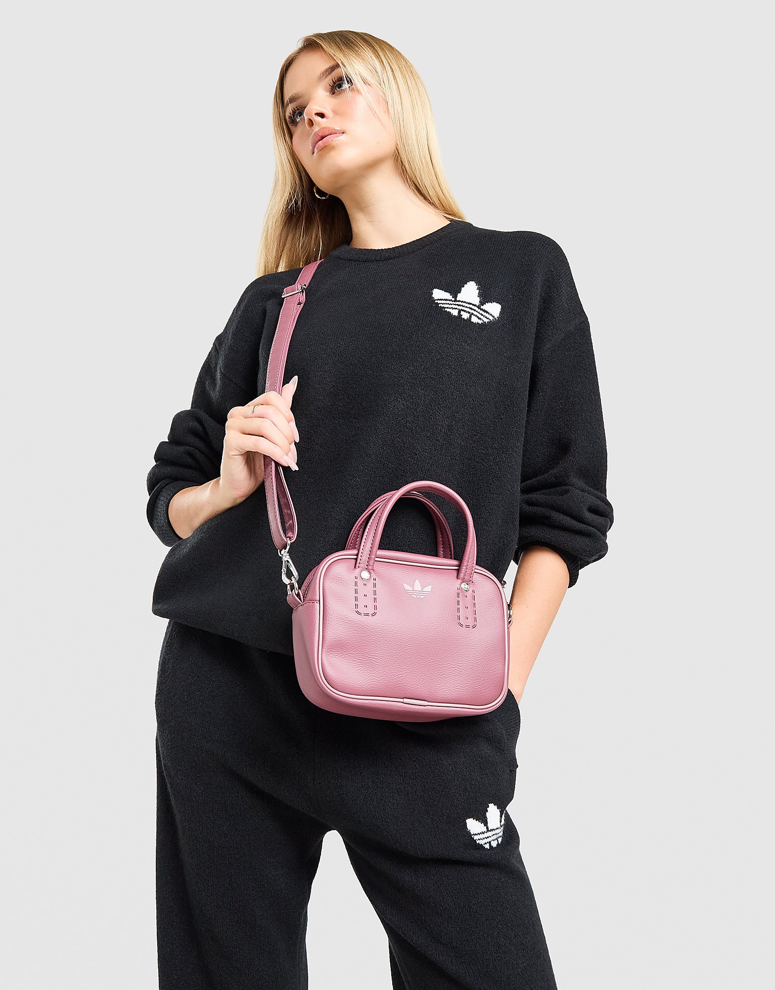 adidas Originals Trefoil Knit Crew Sweatshirt - Zwart- Dames, Zwart