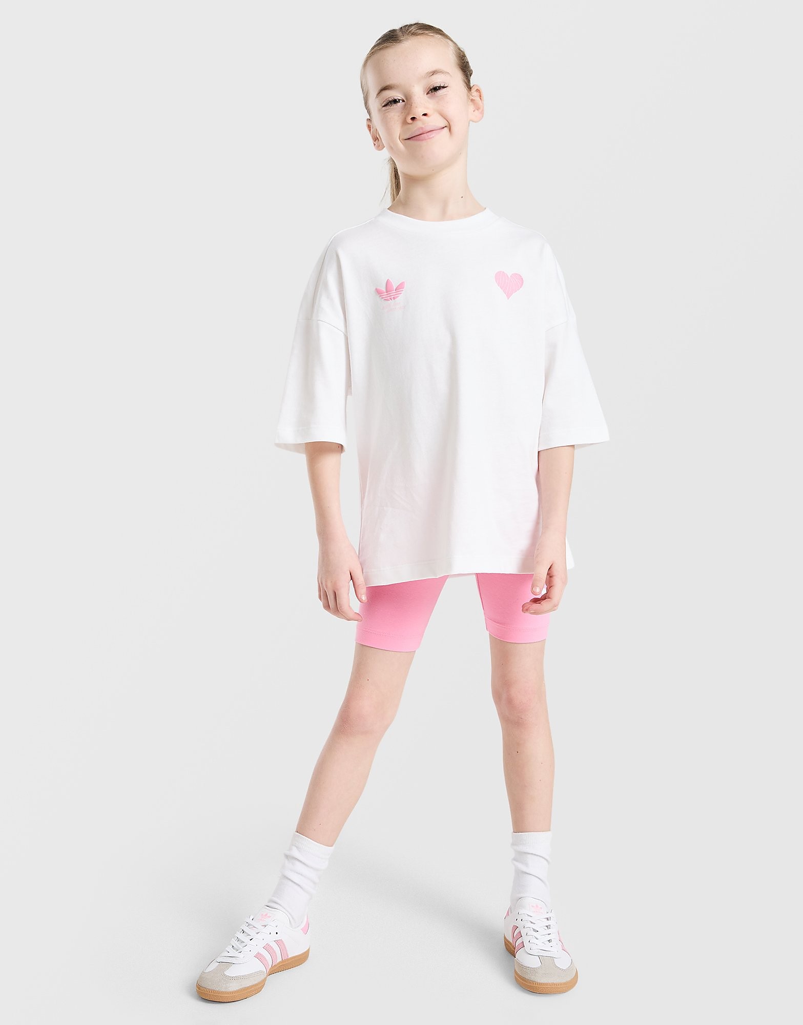 adidas Originals Girls' Heart Print T ShirtShorts Set Children - vue 1