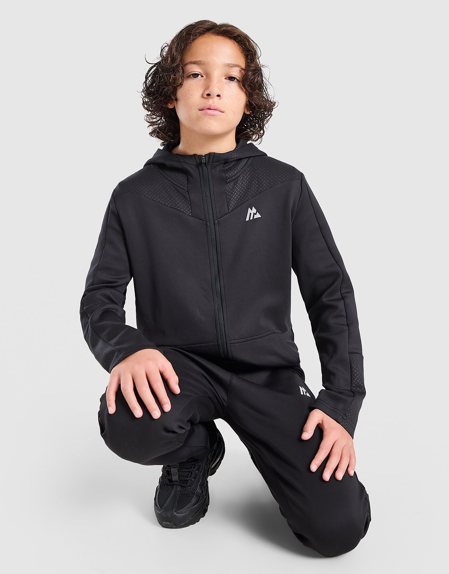 MONTIREX Nitrex Poly Fleece Full Zip Hoodie Junior - Zwart - Kind, Zwart XS