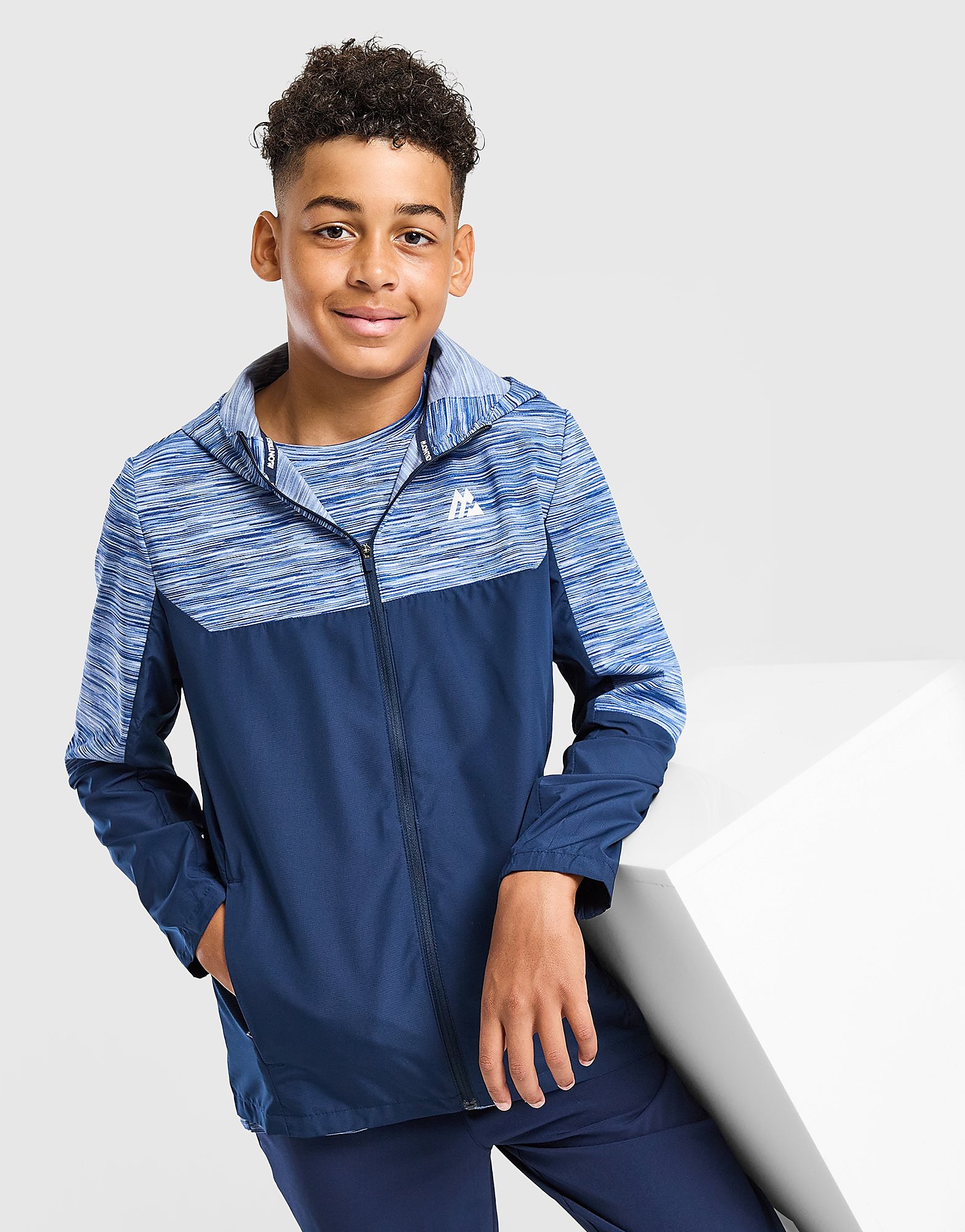 MONTIREX Trail Windbreaker Jacket Junior - Blauw - Kind, Blauw XS