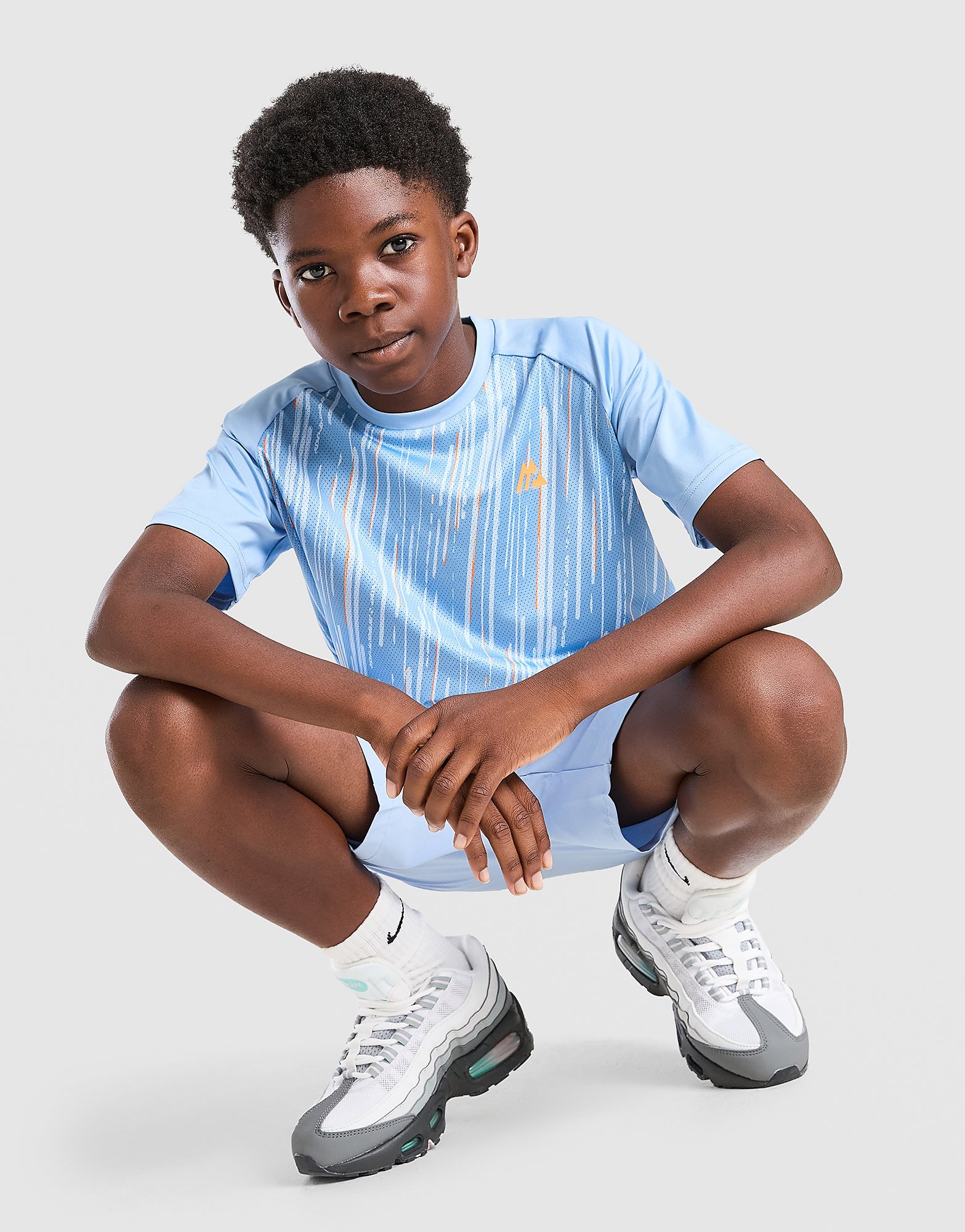 MONTIREX Vigour All Over Print T-Shirt Junior - Blauw - Kind, Blauw XS
