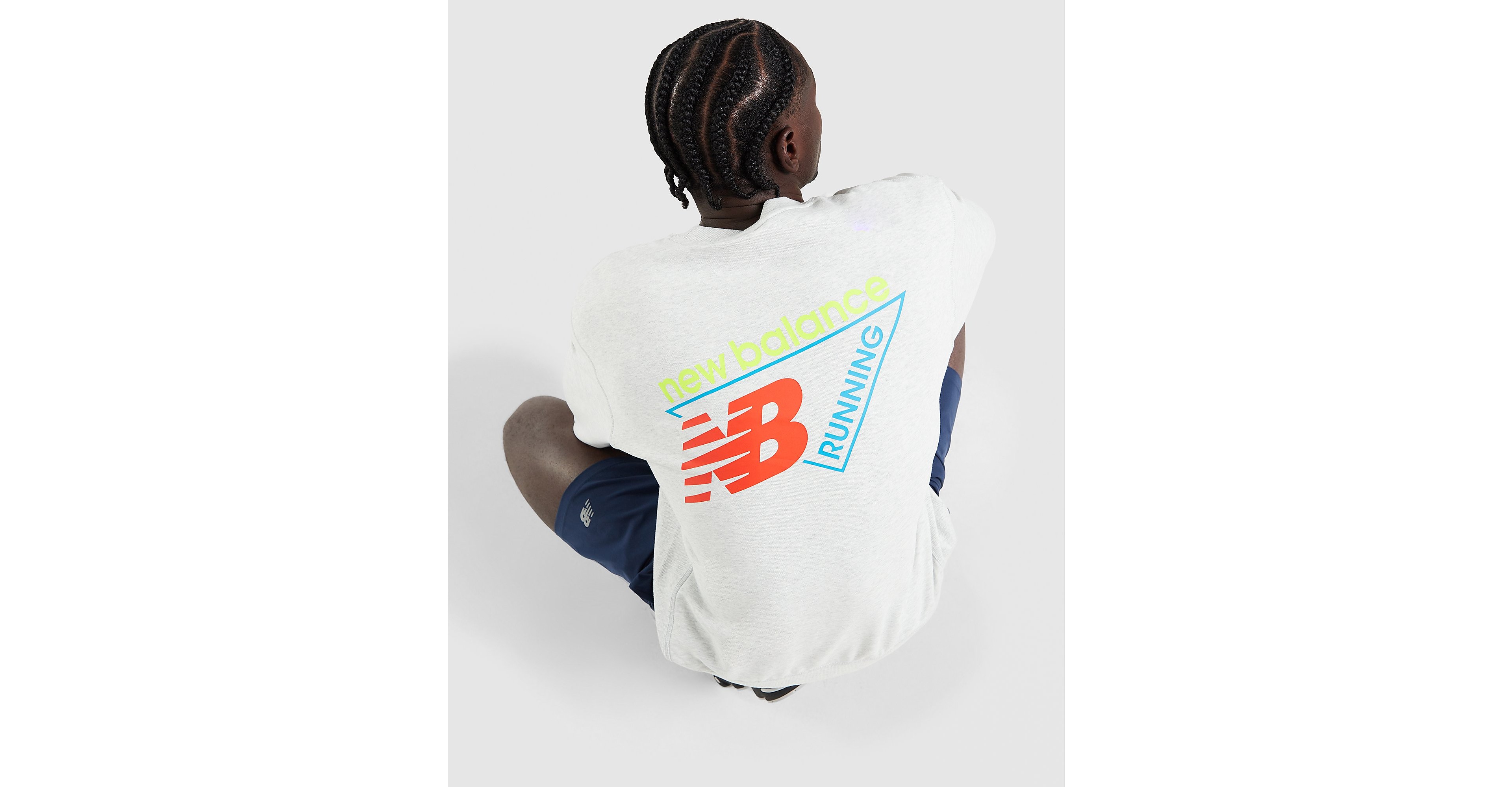 New Balance Sweatshirt royalblå / grå / ljusgrå herr – bild 2