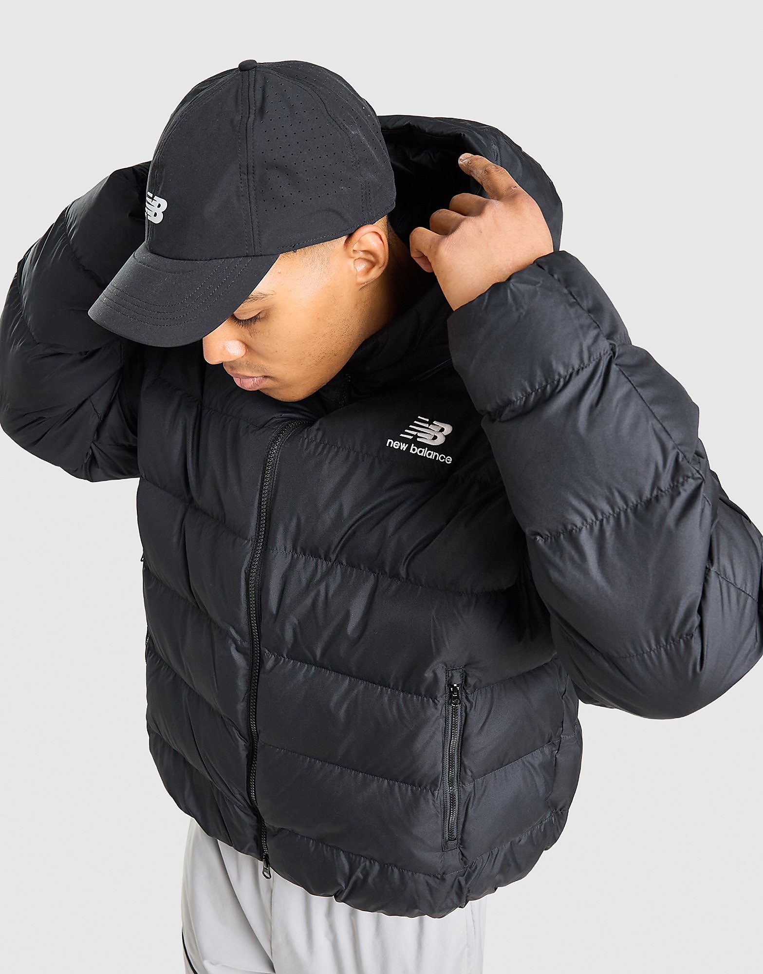 New Balance Boston Puffer Jacket Zwart- Heren Zwart