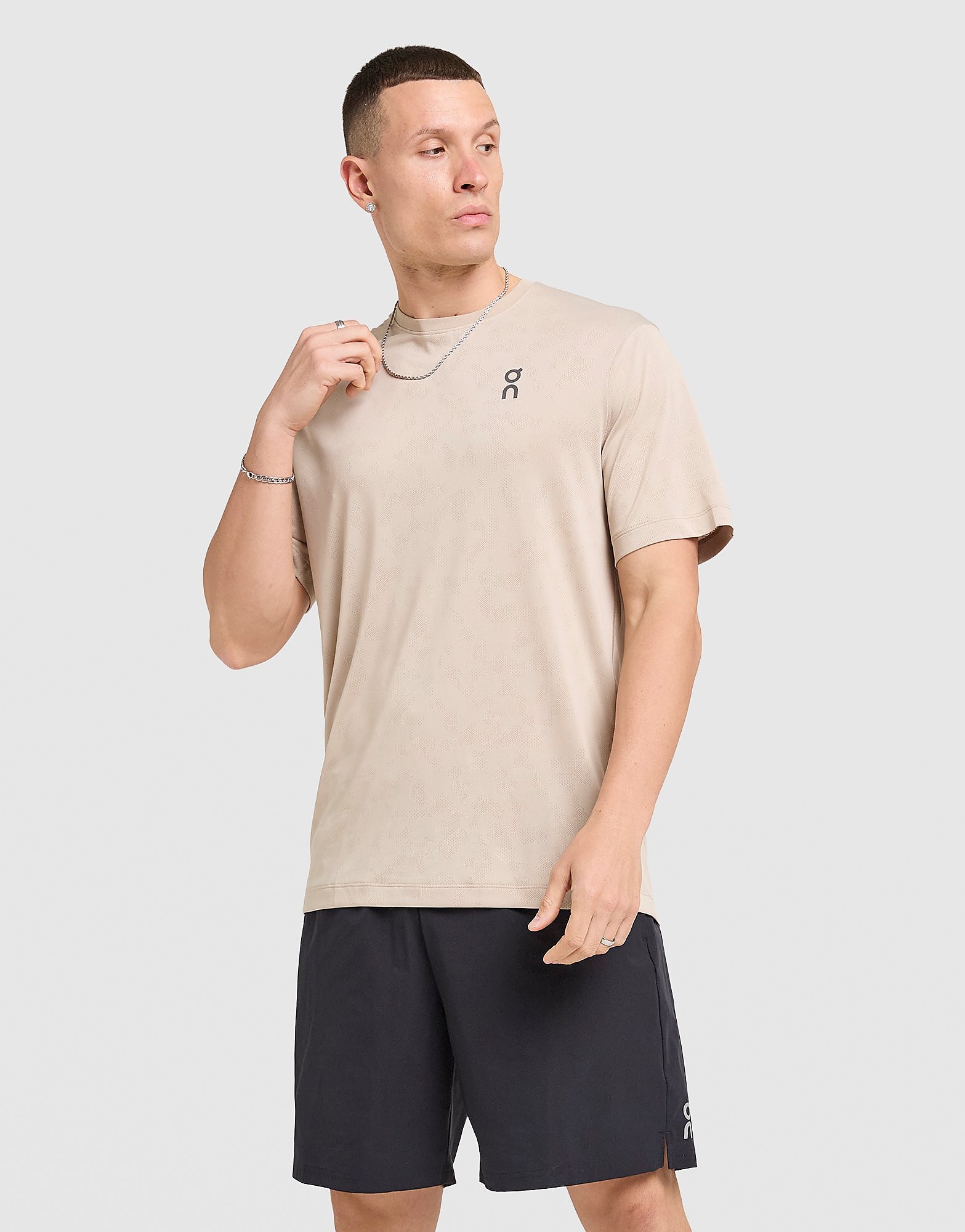 Mens Jacquard T-Shirt - Beige, beige beige Uomo taglia S