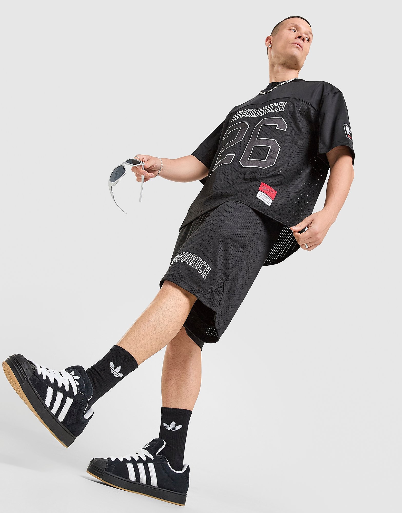 Varsity Mesh Shorts - Herren, Schwarz - male - Size: S