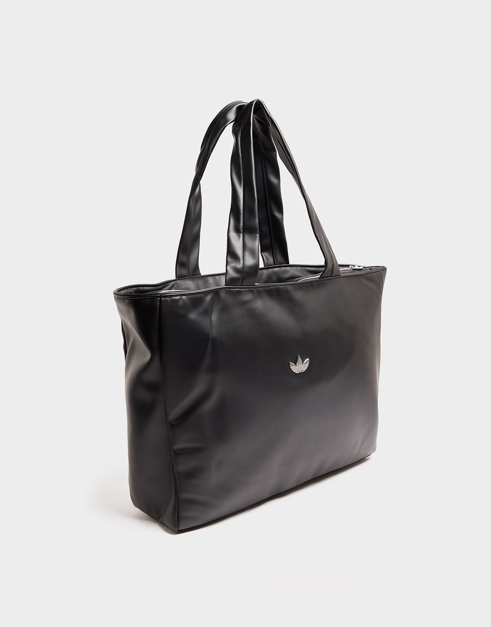 Womens PU Metallic Trefoil Tote Bag - Nero, nero nero Donna taglia One Size
