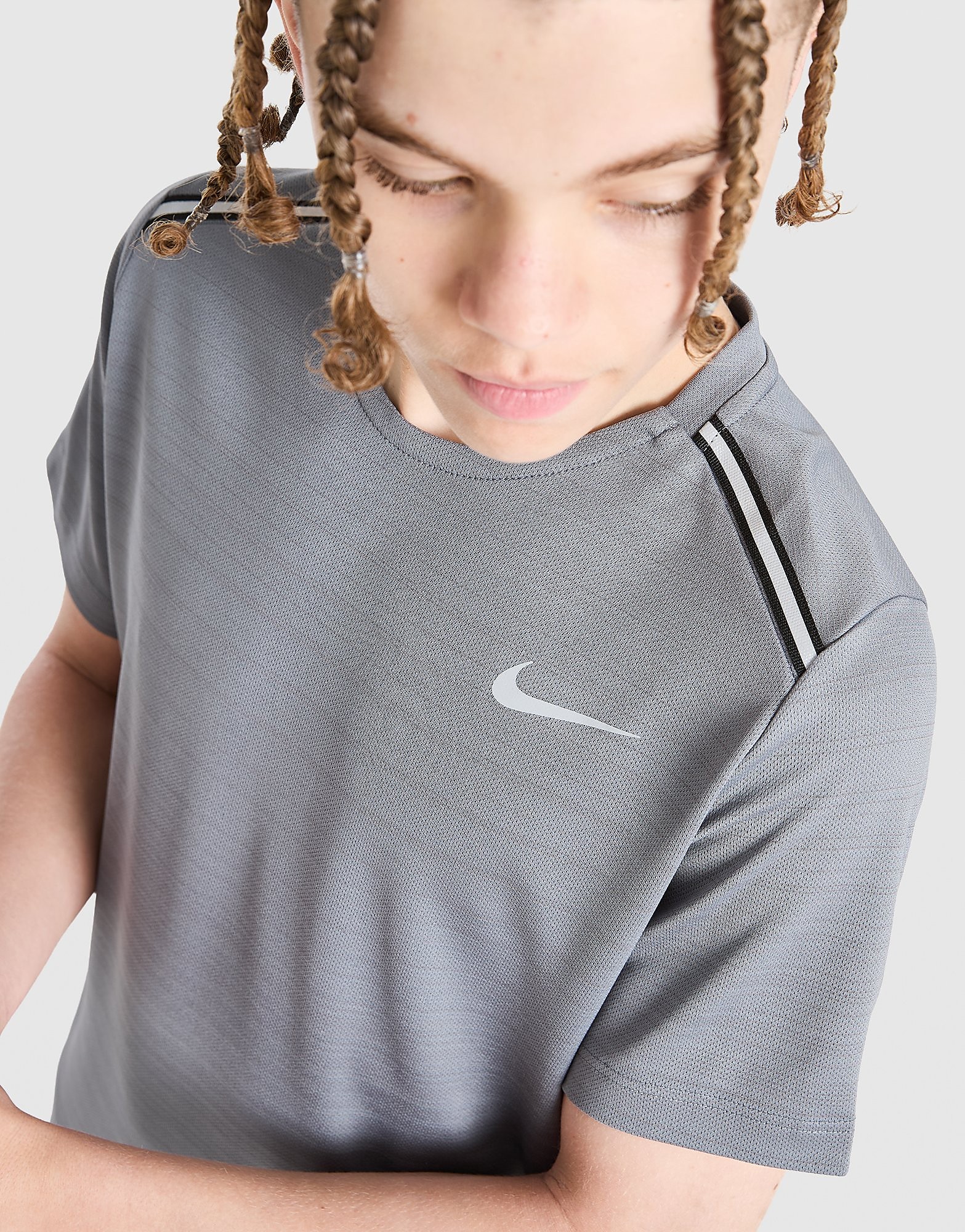 Maglia Dri-FIT Miler Junior - Grigio, grigio grigio Bambino taglia 10-12Y