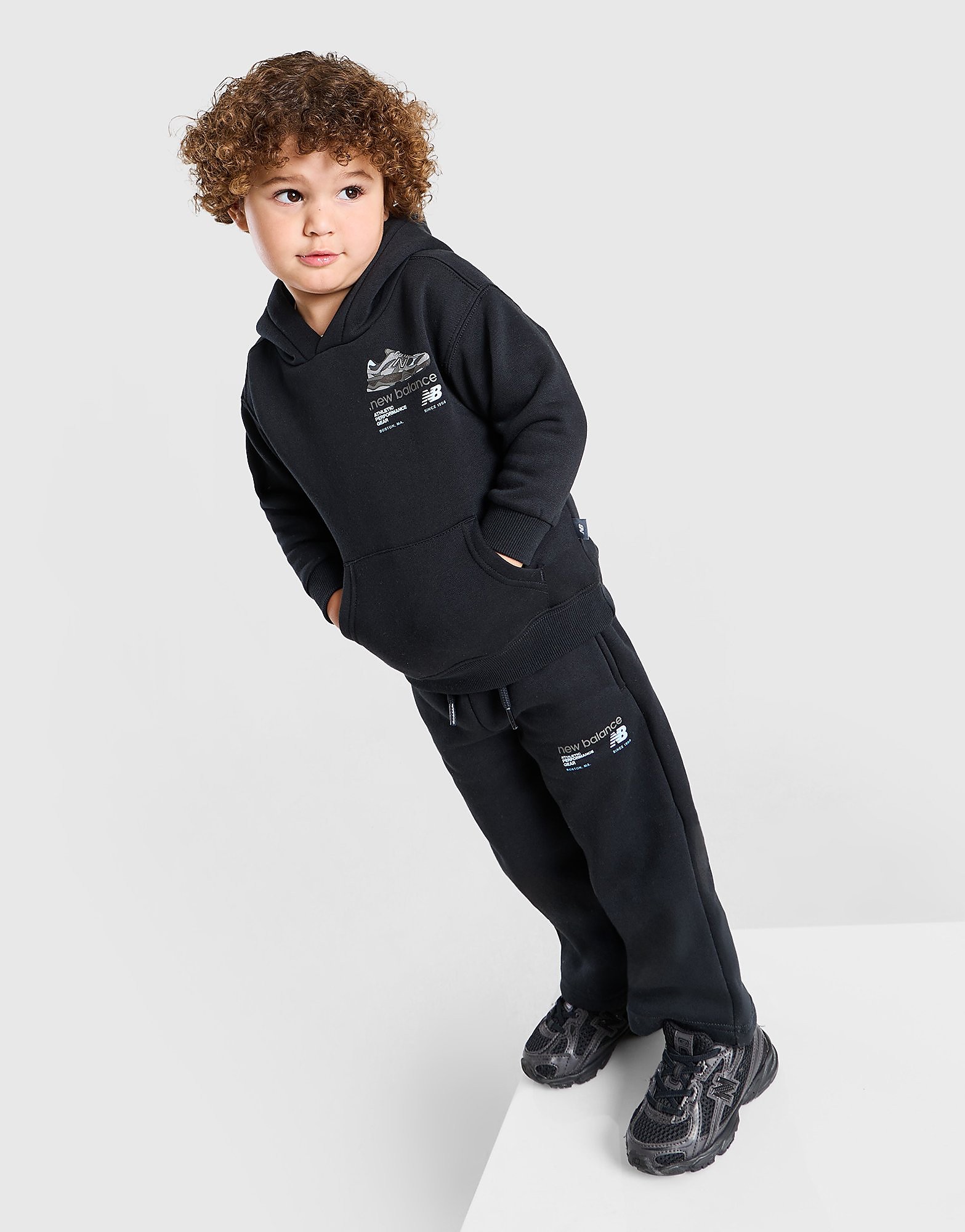 New Balance Overhead Shoe Graphic Tracksuit Infant Zwart Kind Zwart