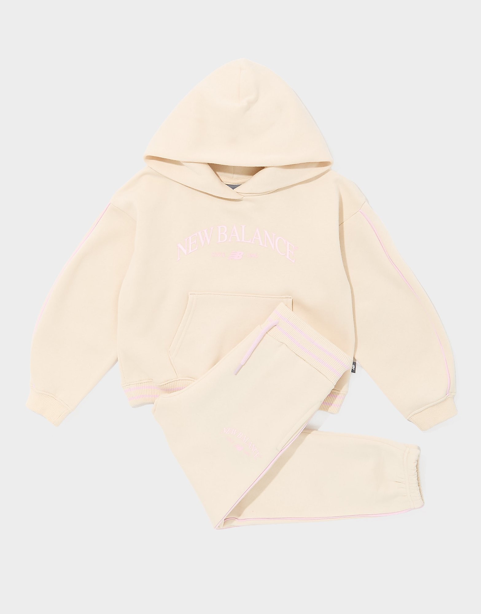 New Balance ' Varsity Overhead Tracksuit Children Beige Kind Beige