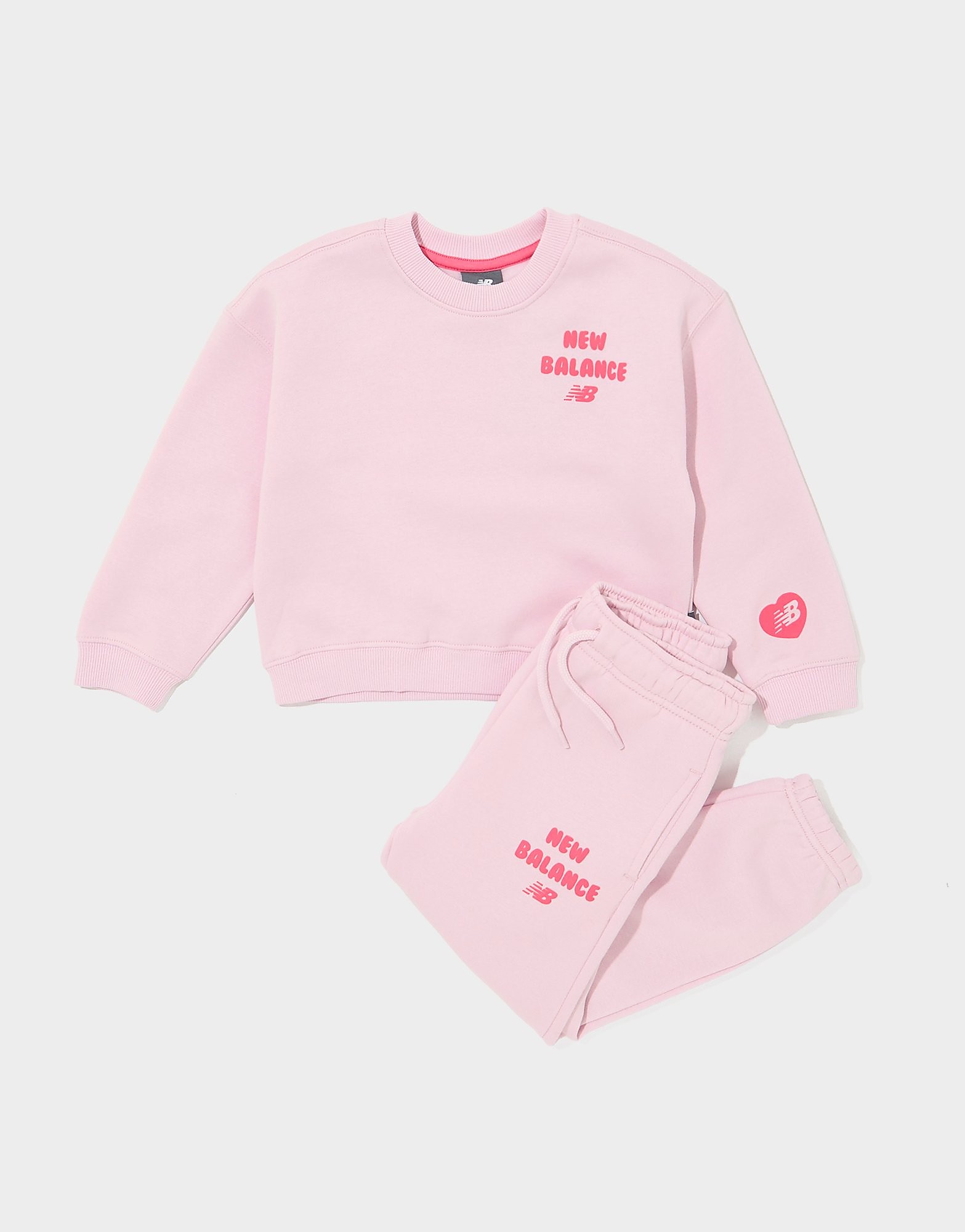 New Balance ' Heart Tracksuit Children Roze Kind Roze