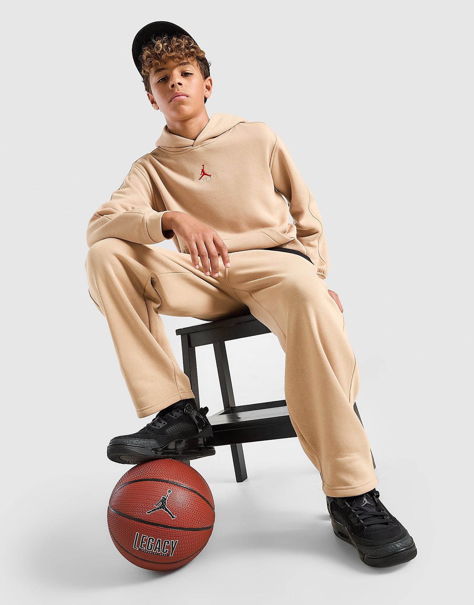 Jordan Brooklyn Overhead Hoodie Junior Beige Kind Beige