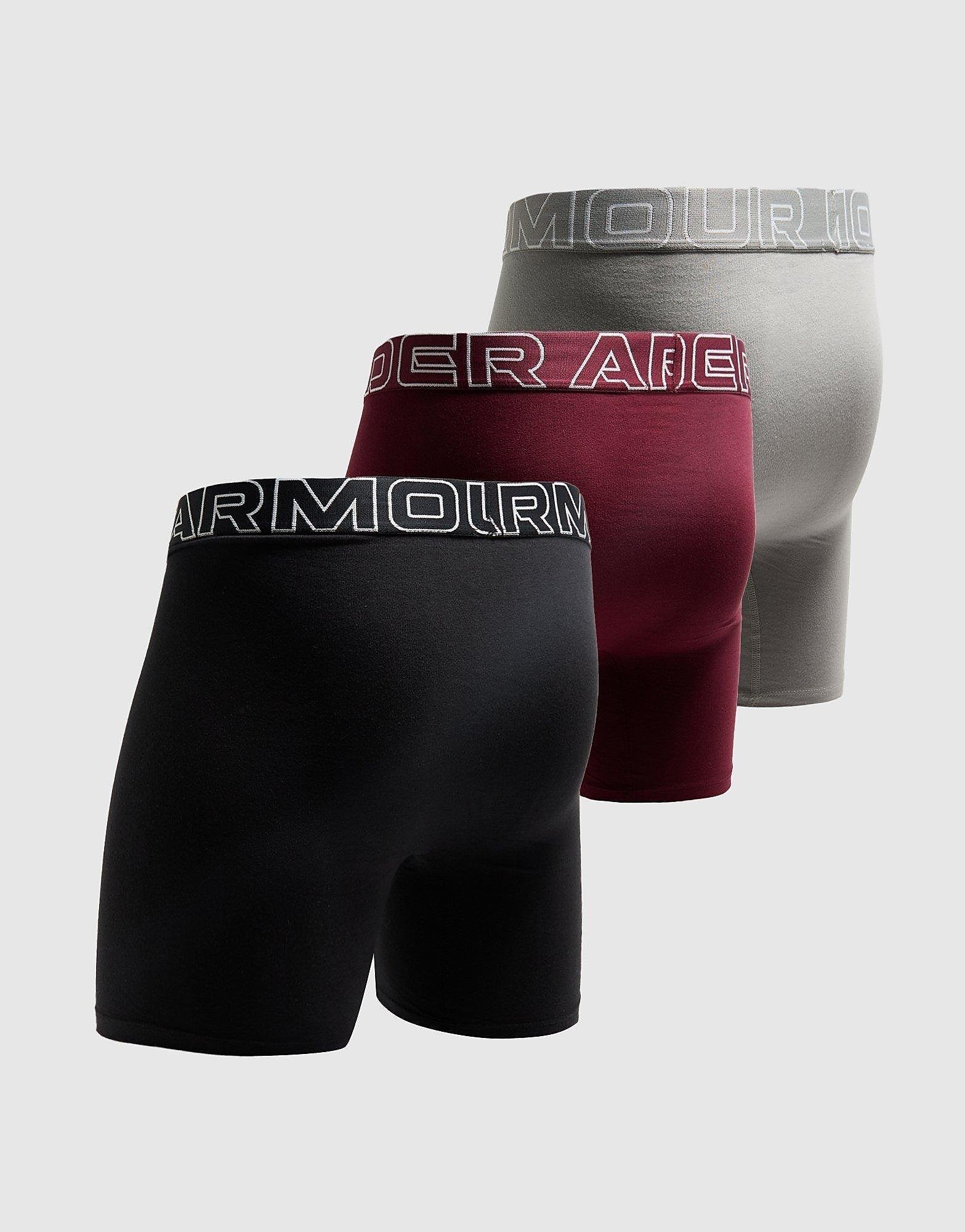 Under Armour 3-Pack Cotton Boxers - Grijs- Heren, Grijs