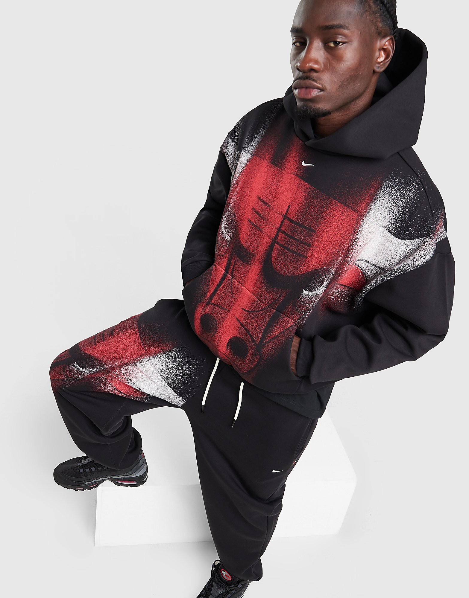 Nike NBA Chicago Bulls Standard Issue Icon Hoodie - Zwart- Heren, Zwart