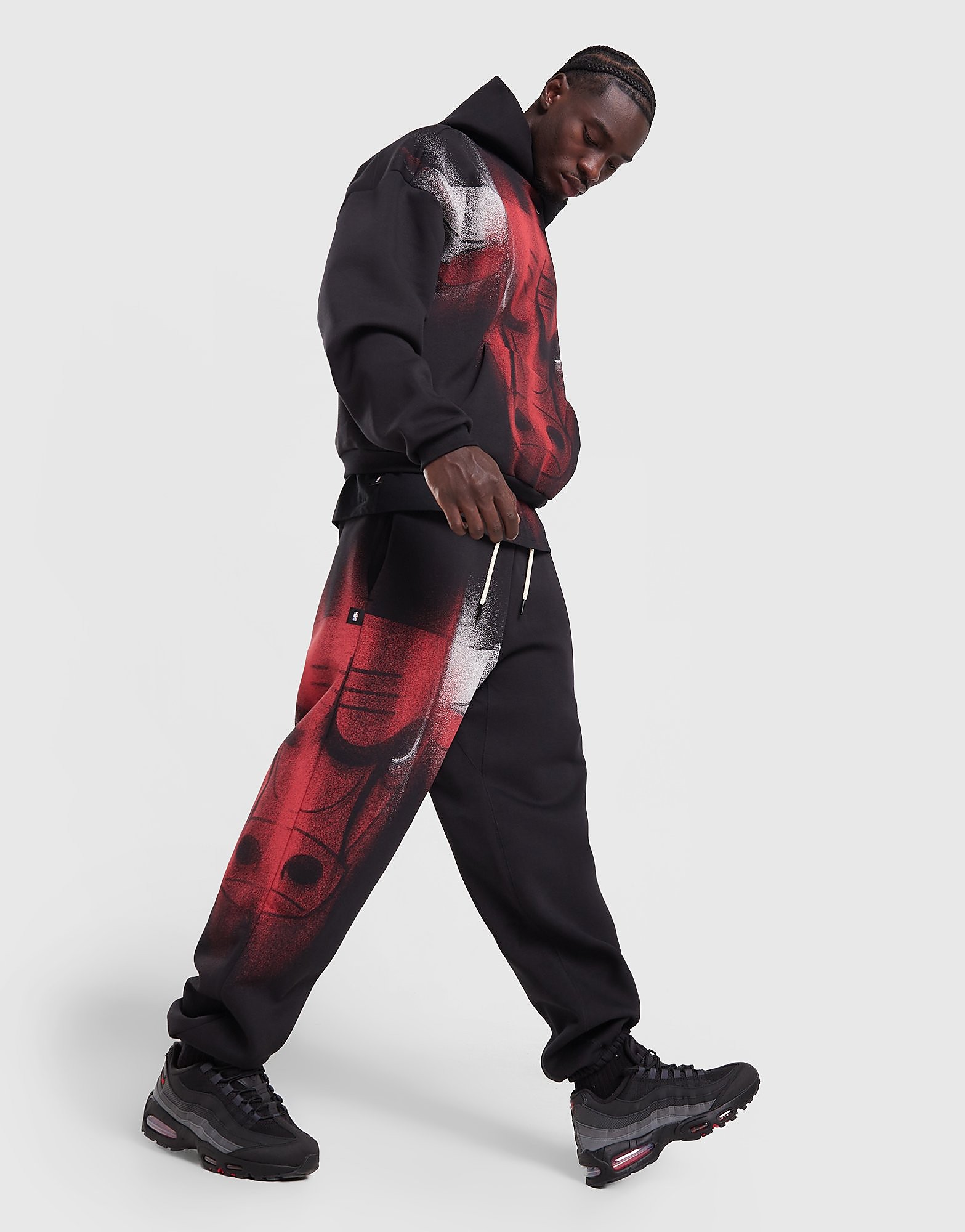 Nike NBA Chicago Bulls Standard Issue Icon Joggers - Zwart- Heren, Zwart